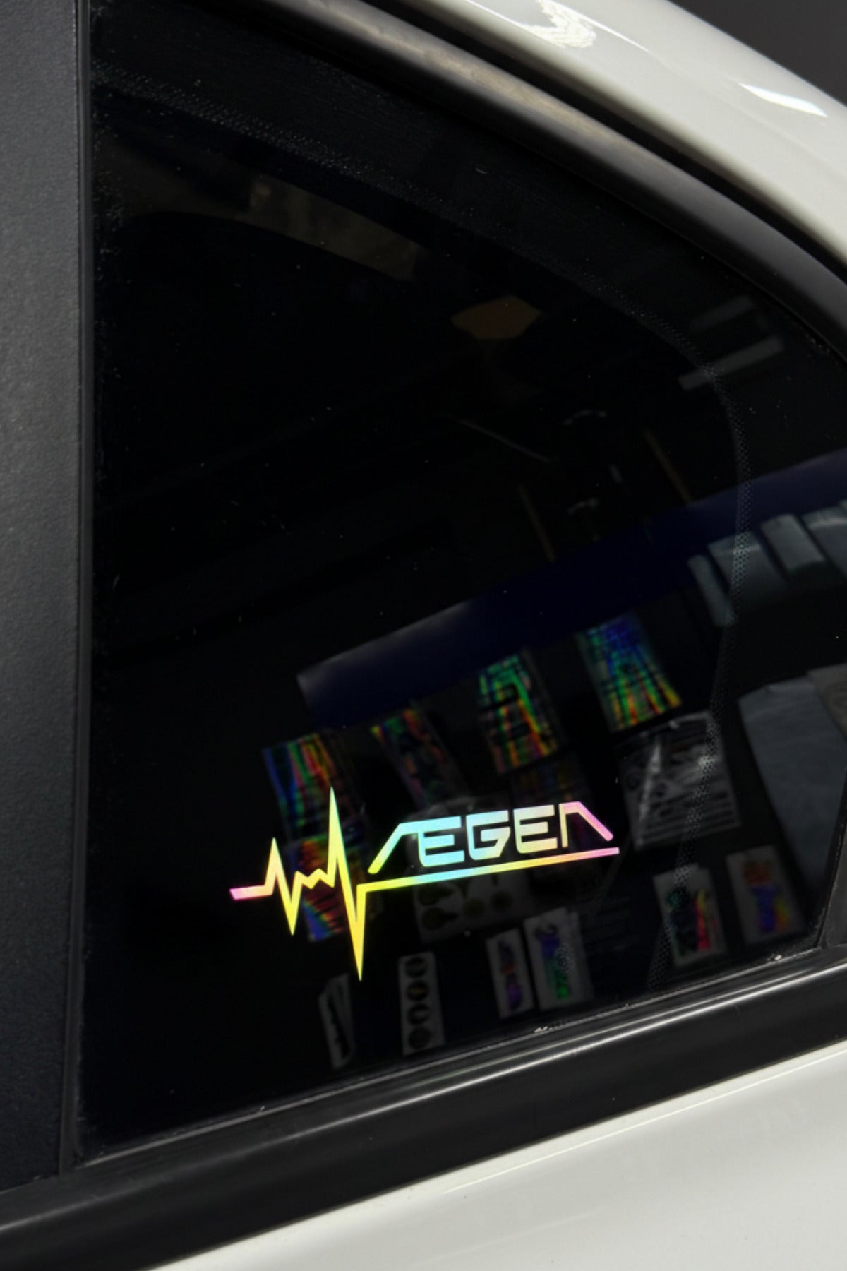 Fiat Egea için Ritim Çizgili Egea Yazı Sticker 12CM(1 Adet)