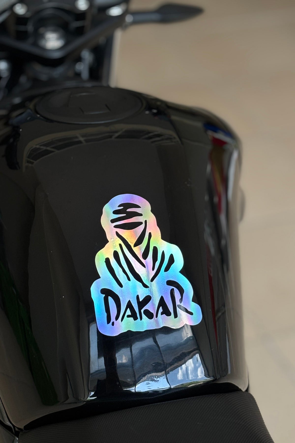 Motor-Araba-Kask için Hologramlı Renk Değiştiren Dakar Rally Sticker (1 Adet)