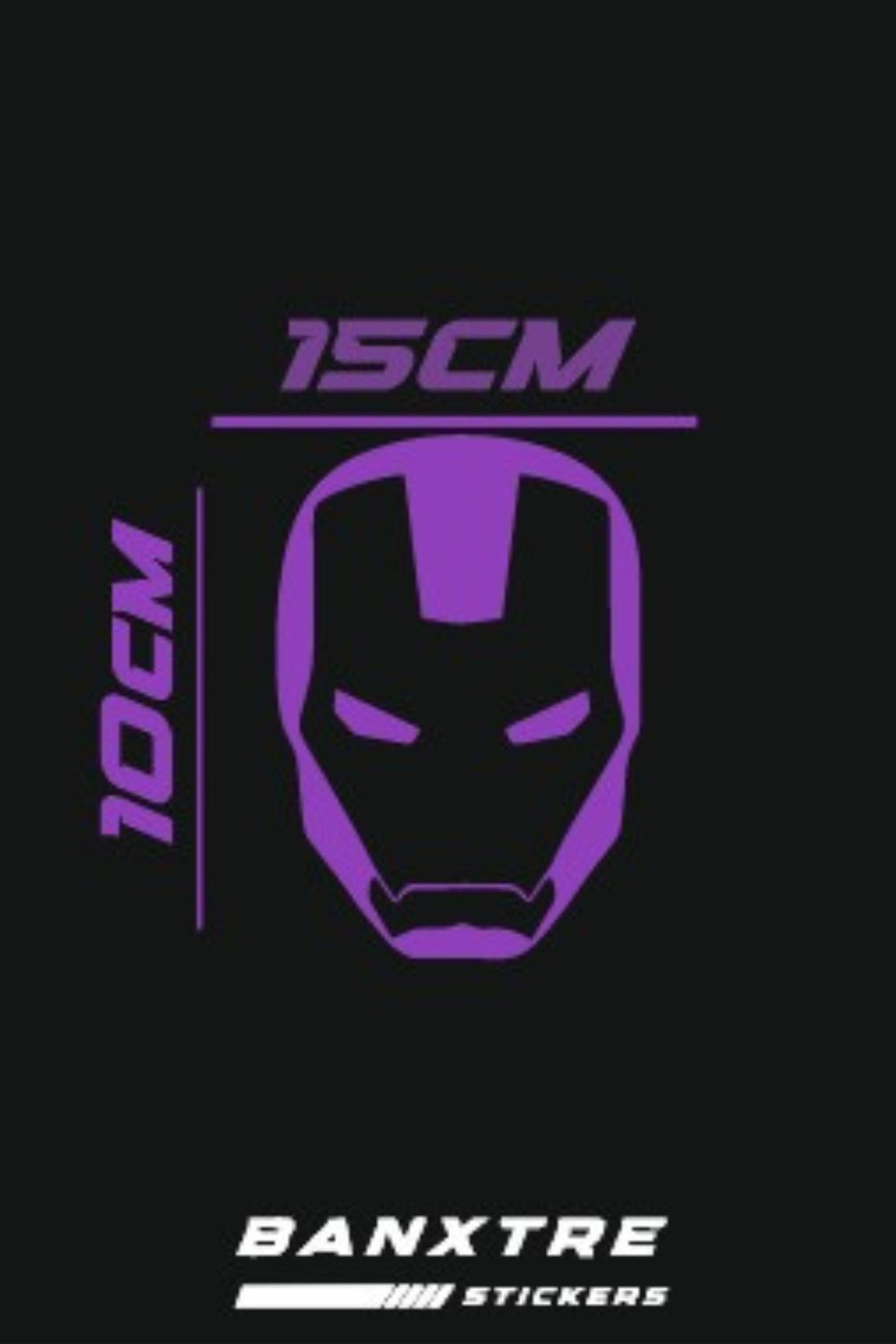Motor-Araba-Kask için İronman Sticker Etiket (15CMx10CM)(1 Adet)