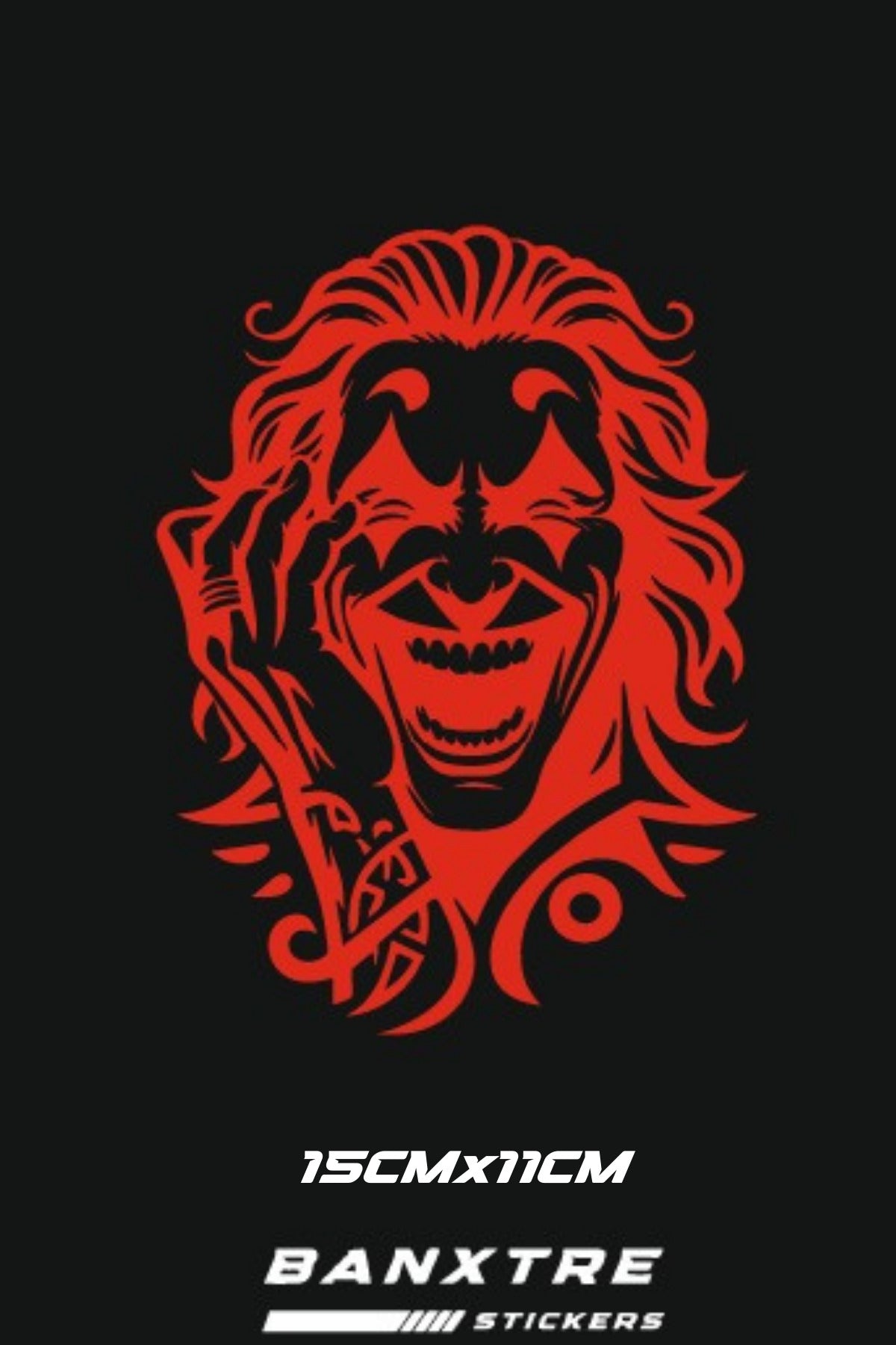 Motor-Araba ve Kask için Dekoratif Joker Sticker Etiket (15CMx11CM)(1 Adet)