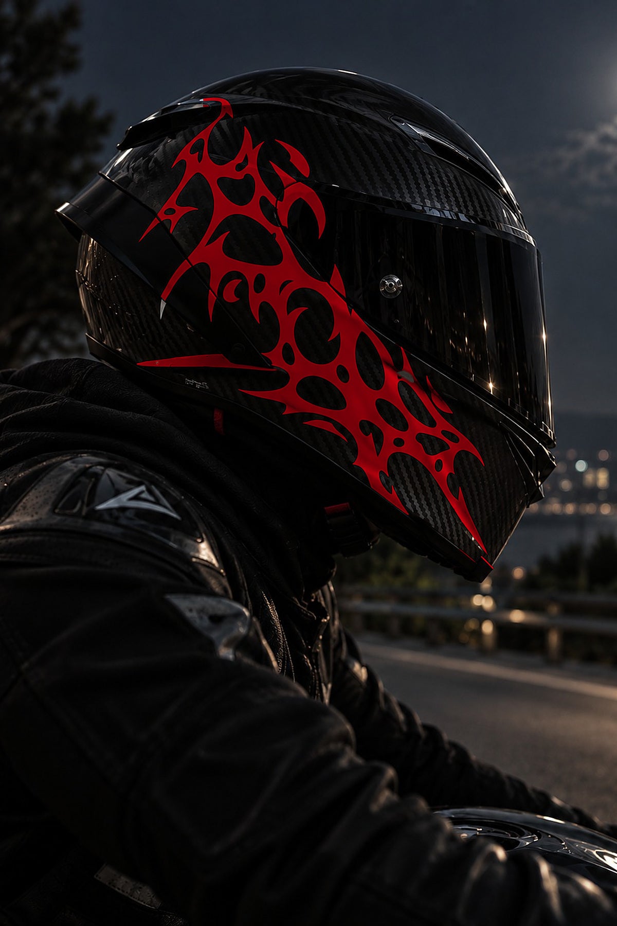 Kask ve Motosiklet için Gotik Ultra Tribal V1 Sticker Etiket (1 Adet)