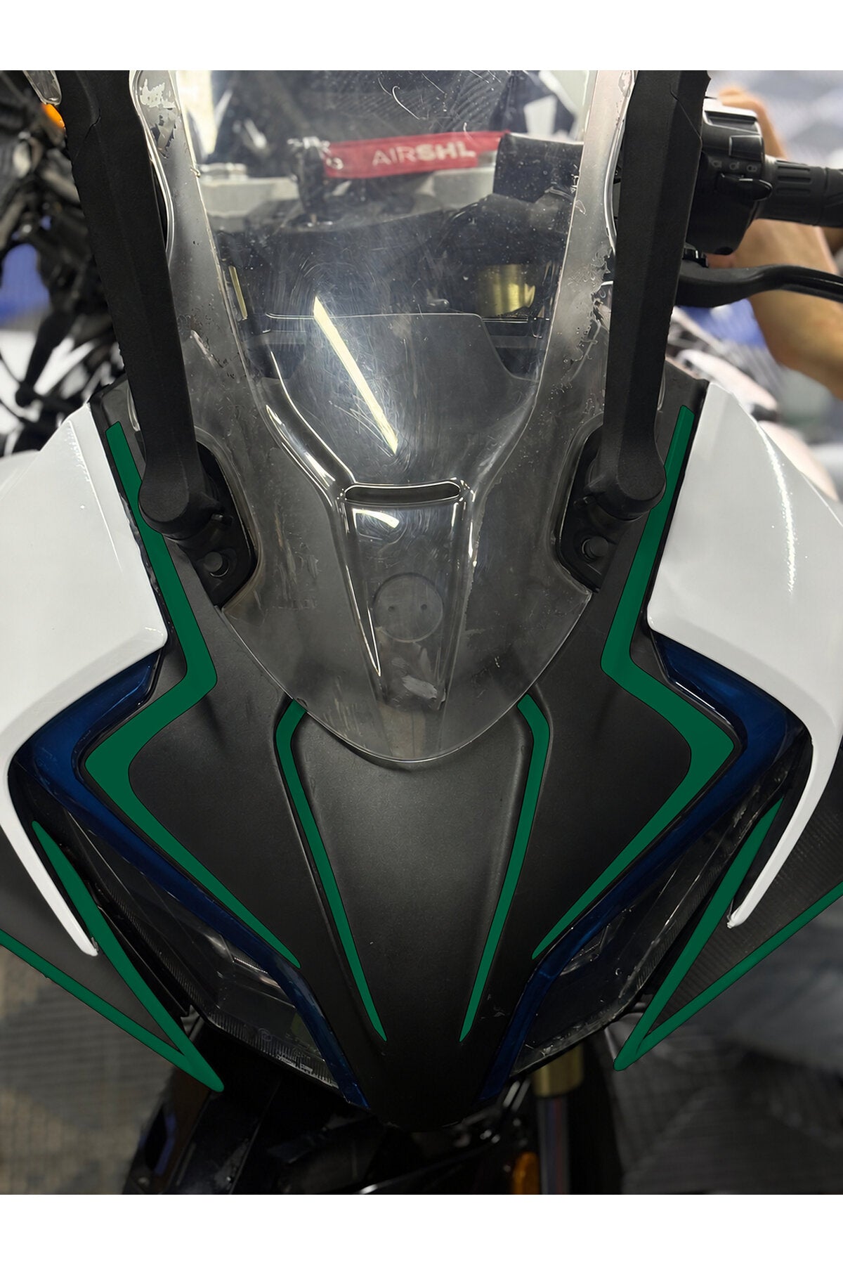 CFMOTO 450SR için 8 Parça Far Kaşı ve Kanat Sticker Seti