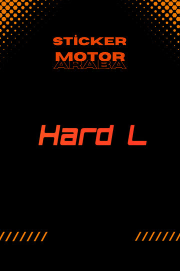 Dekoratif Neon Turuncu Hard L Sticker Araba-Motor için Etiket 12CMx3CM (1 Adet)