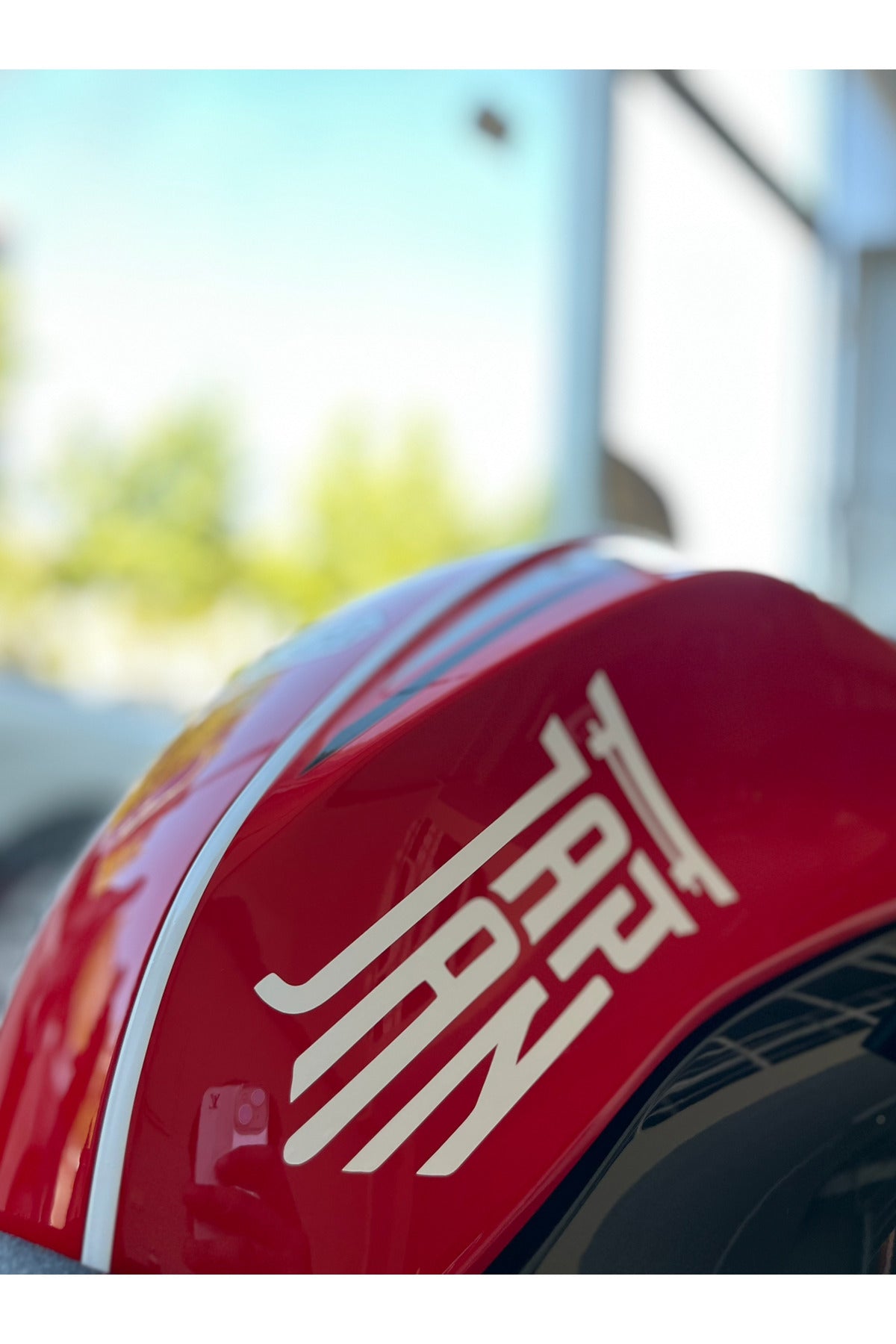 Motor-Araba-Kask için Beyaz Renk Şekilli Japan yazısı (15CMx8,5CM)