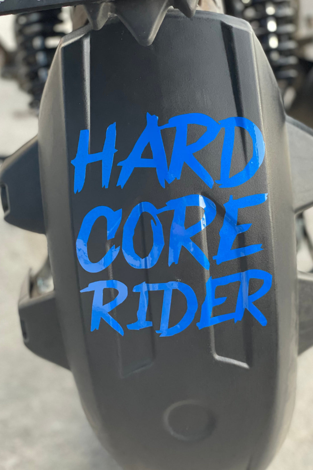Motor için Dekoratif Sticker Mavi Hard Core Rider Etiket