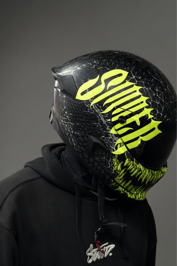 Motosiklet Kaskı için Gotik Font ile Sinner Yazı Sticker Etiket (1 Adet)
