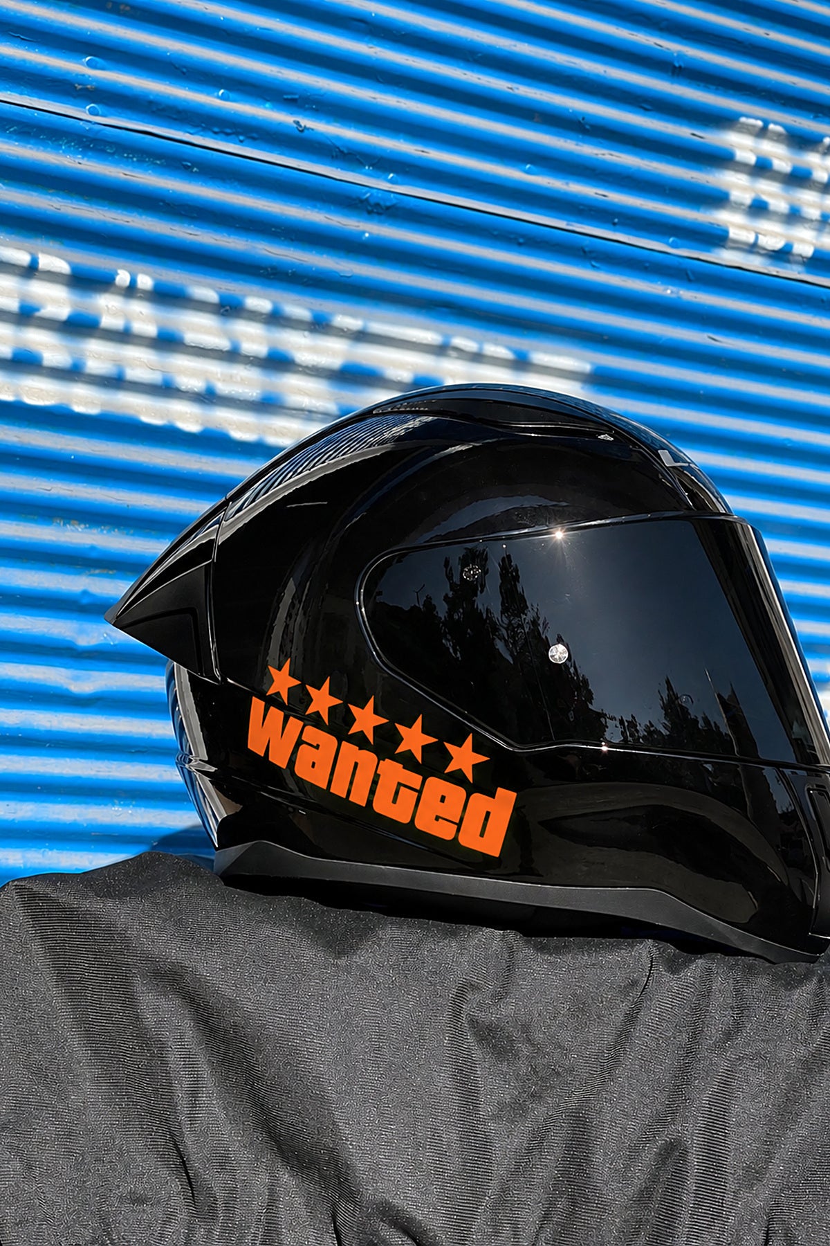 Motosiklet ve Kask için Wanted (ARANIYOR) Sticker Etiket (12CM)