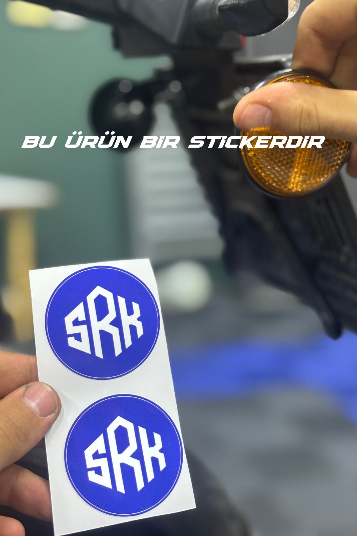RKS SRK125 için Arka Kedigözü Reflektörü için 5CMx5CM Yuvarlak Sticker Etiket