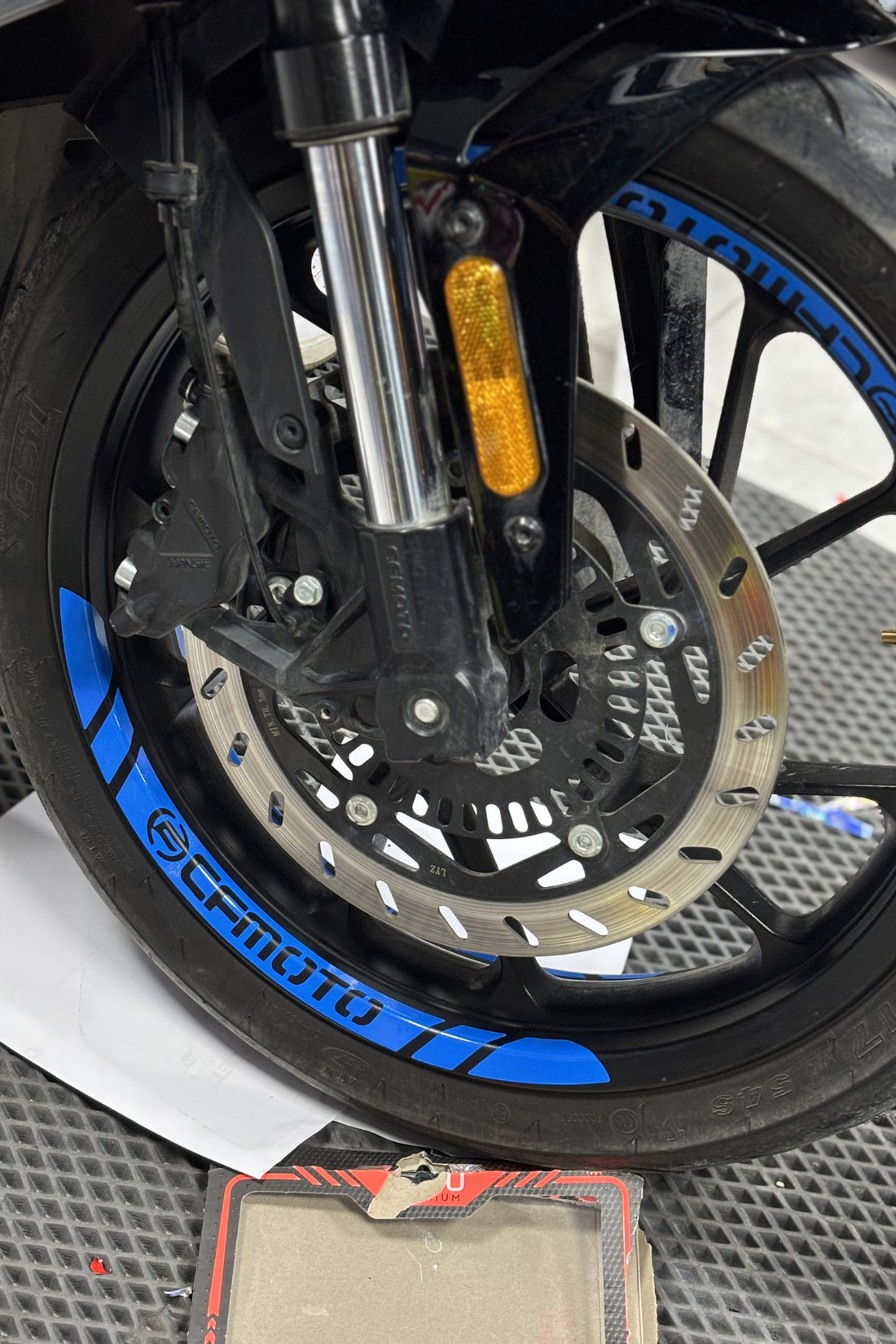 CF Moto Tüm Modeller Uyumlu Açık Mavi Jant Şeridi Sticker Etiket (8 Parça)