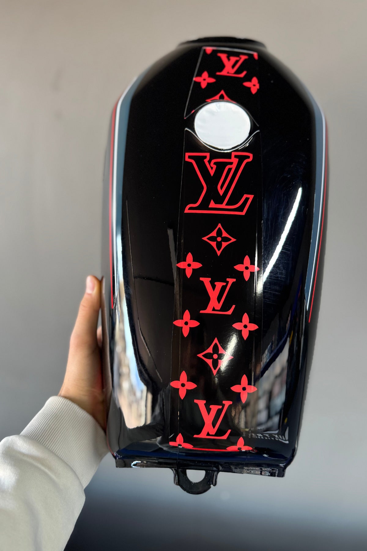 CG Motosikletlere Uyumlu VL Desenli Depo Sticker (2 Parça Ön ve Arka)