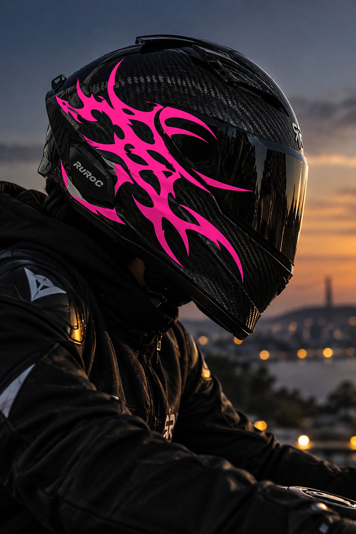 Kask ve Motosiklet için Ultra Tribal V2 Gotik Sticker (1 Adet)