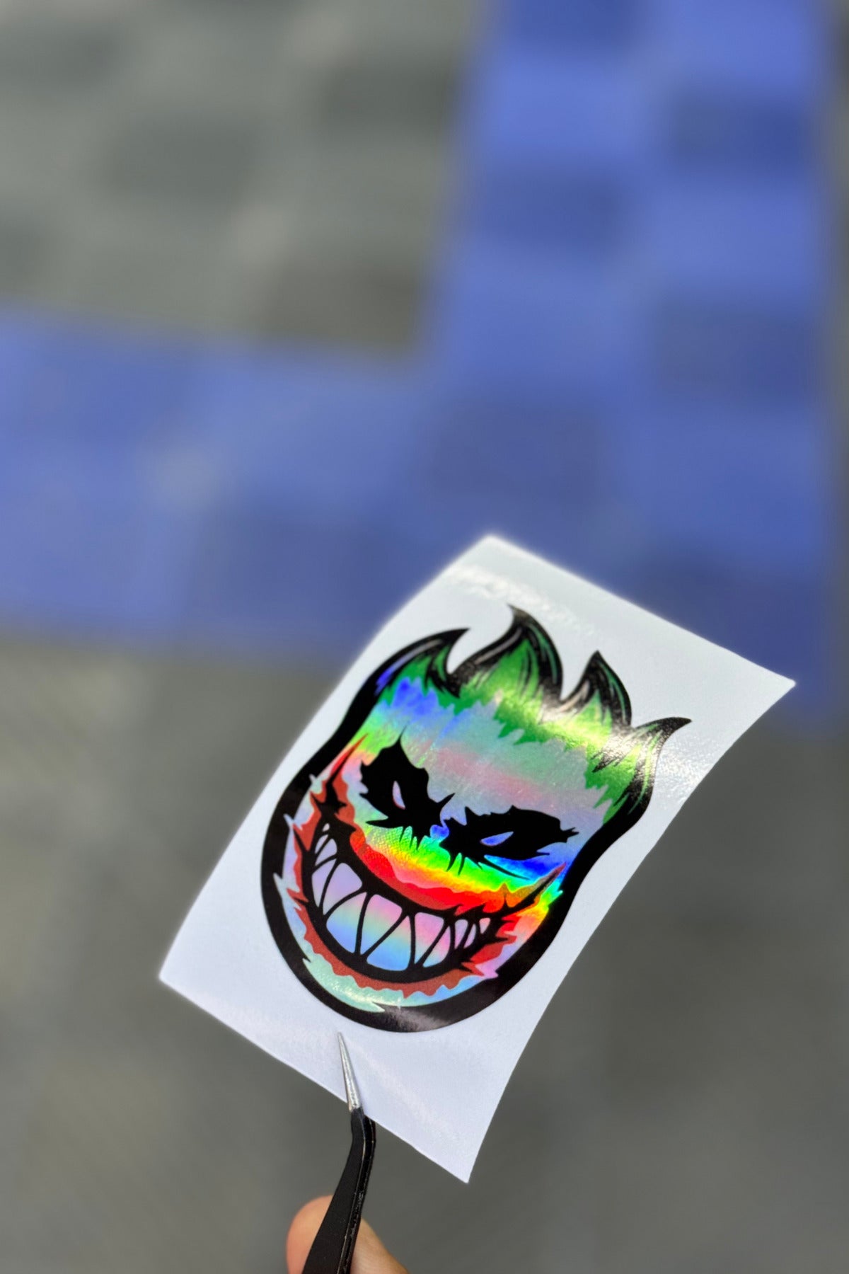 Motor-Araba-Laptop için Hologramlı joker sticker1 (7,5CMX5,5CM) 1 Adet