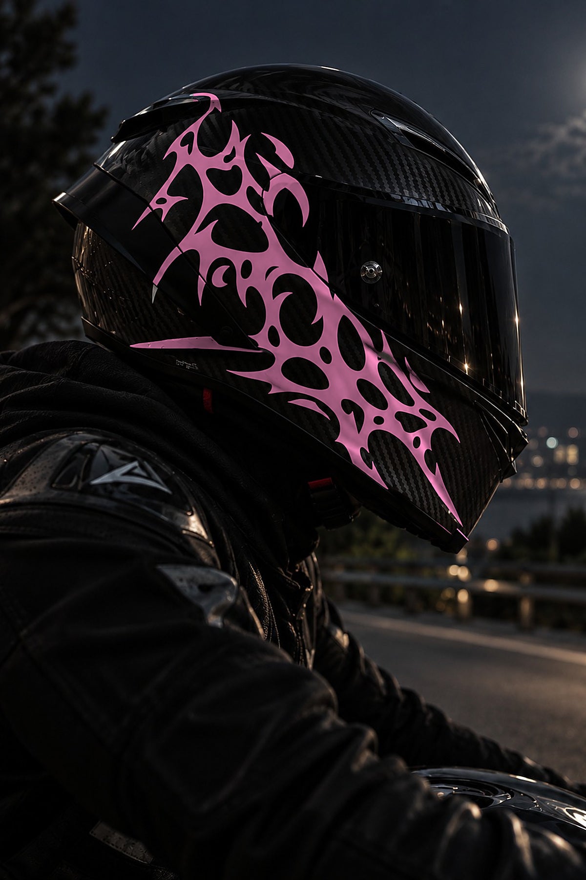 Kask ve Motosiklet için Gotik Ultra Tribal V1 Sticker Etiket (1 Adet)