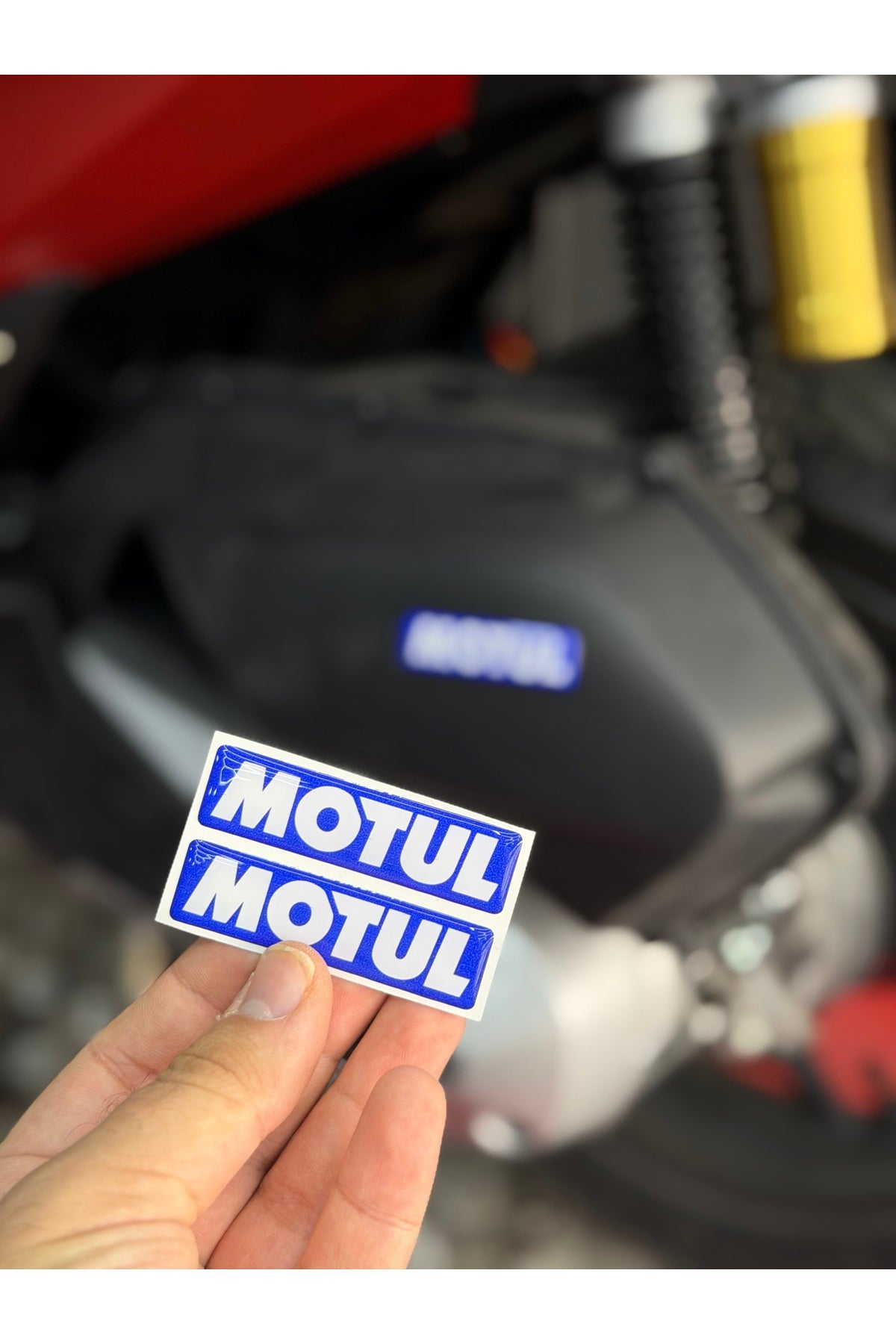 Motosiklet ve Kask için Motul Sticker Etiket (6.5CMx2CM)
