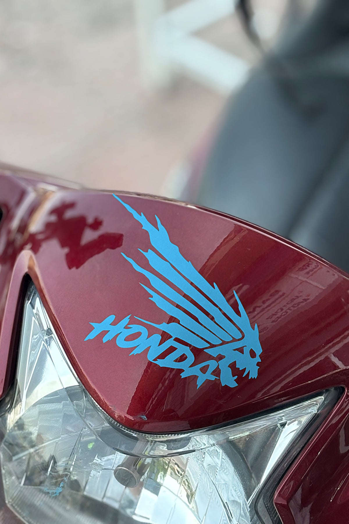 Honda Motosiklet Grubu için Canavarlı Logo Sticker Etiket (12CM) (1 Adet)
