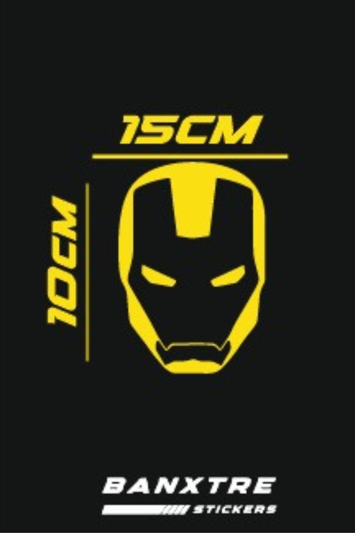Motor-Araba-Kask için İronman Sticker Etiket (15CMx10CM)(1 Adet)