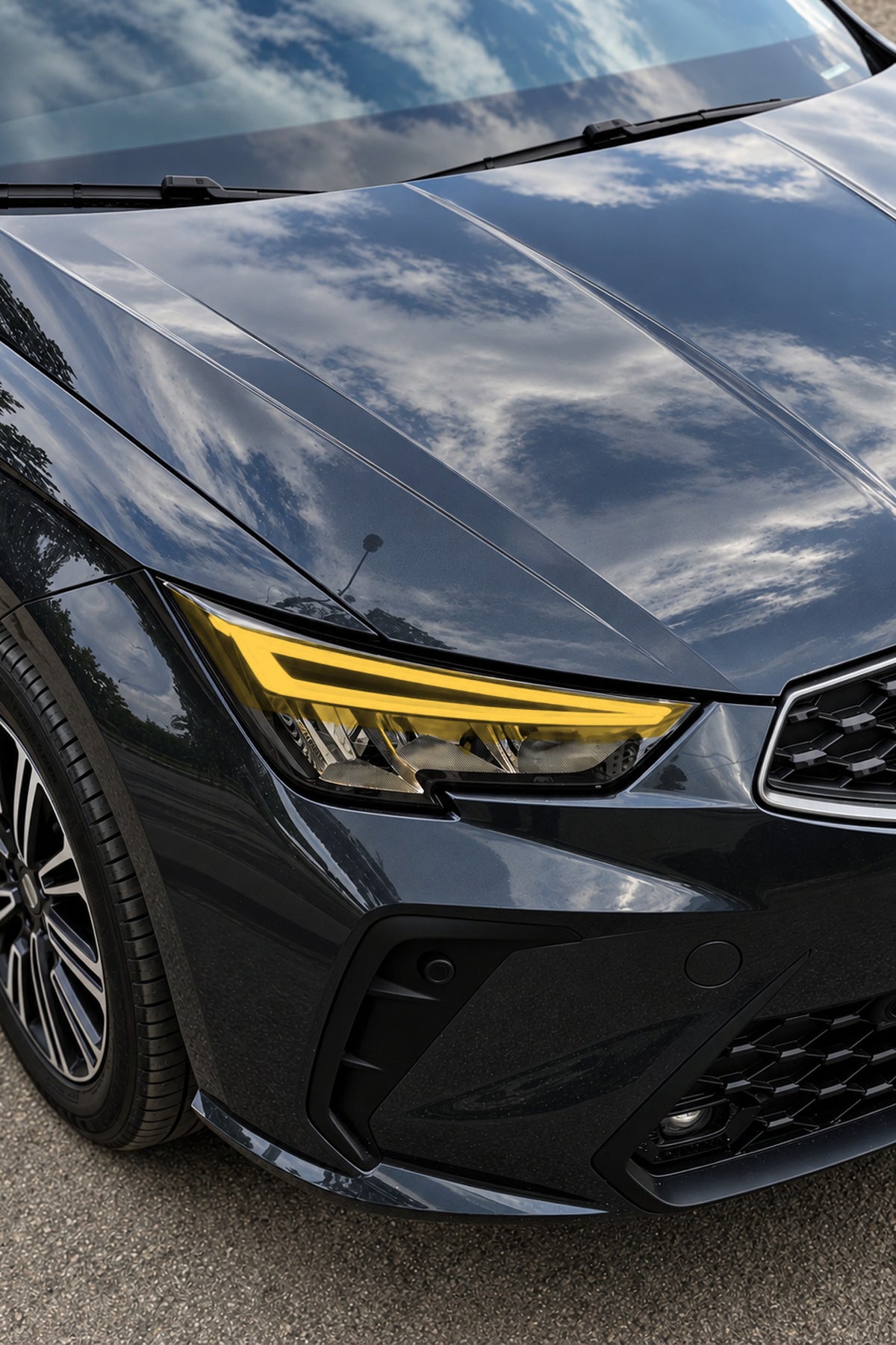 Seat Ibiza Yeni Kasa için Gündüz Farı Renklendirme Far Tasarım Film Sticker (Sağ ve Sol)