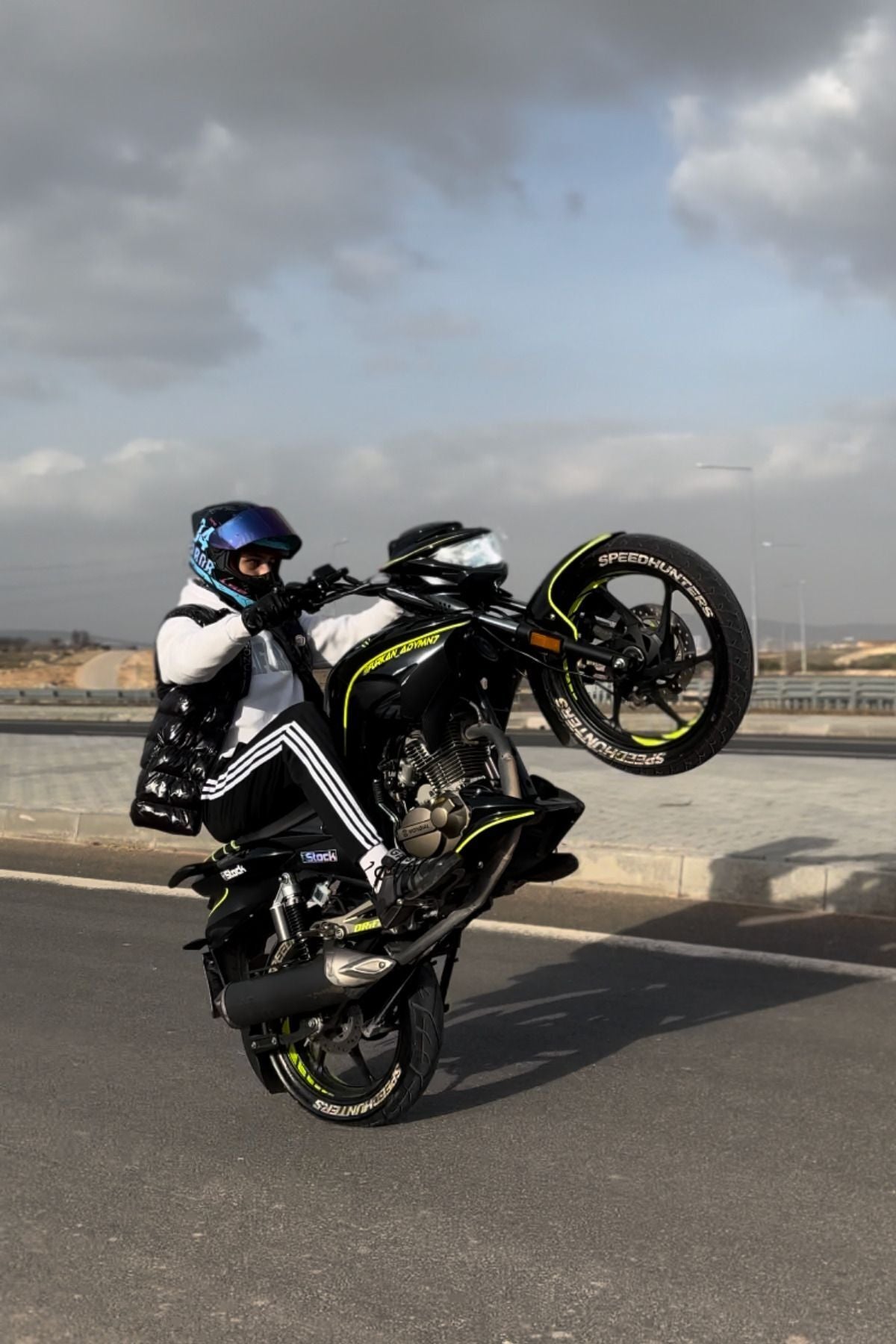 Mondial Drift-L için Neon Sarı Komple Set Kaplama Motor için Sticker Seti 23 Parça