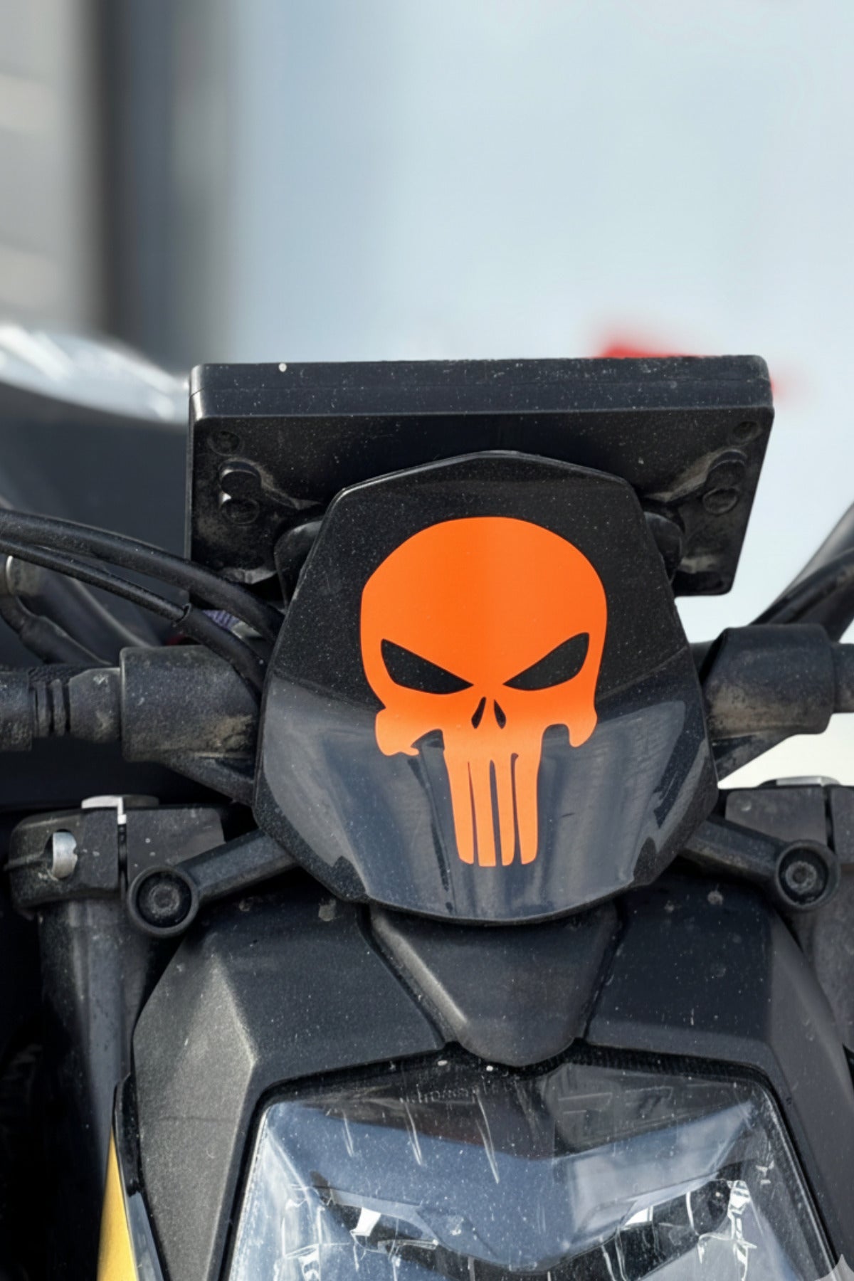 Motosiklet ve Kask için Kurukafa Sticker Etiket (12CMx8cM)