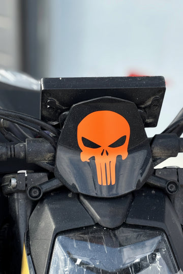 Motosiklet ve Kask için Kurukafa Sticker Etiket (12CMx8cM)