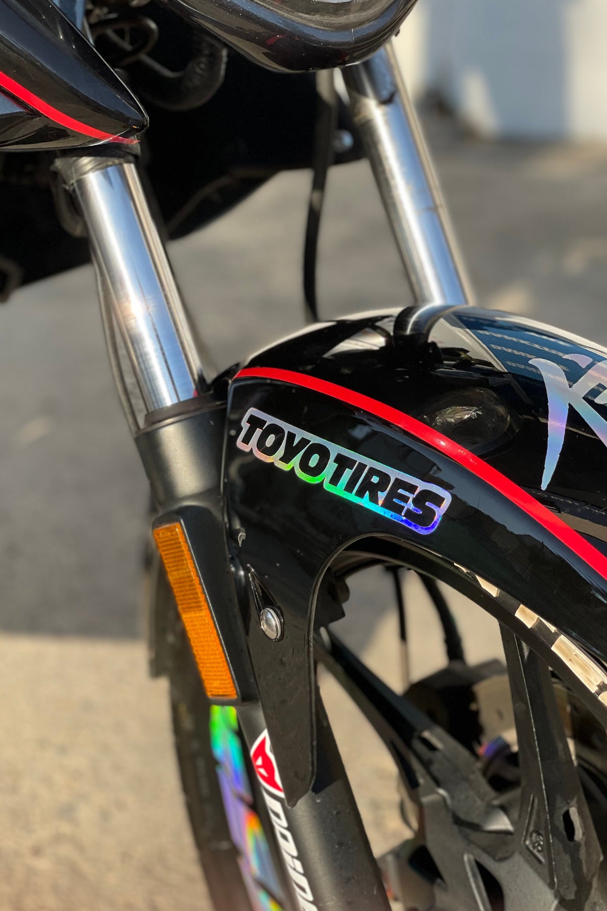 Mondial Drift-L 125 için Hologramlı-Kırmızı 26 Parça Komple Sticker Seti