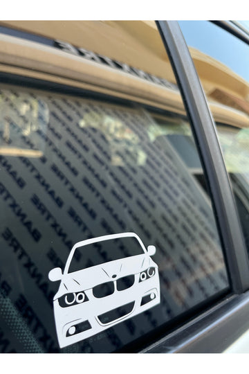 Motor-Araba-Kask için Beyaz Renk BMW E90 Sticker (1 Adet)