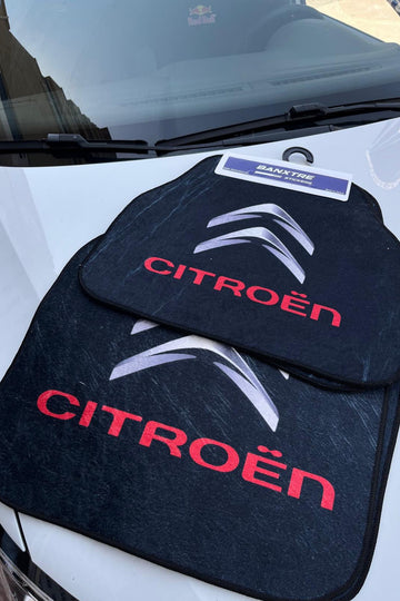 Universal Tüm Araçlara Uyumlu Citroen Renkli Oto Paspas Seti Ön ve Arka (4 Parça )