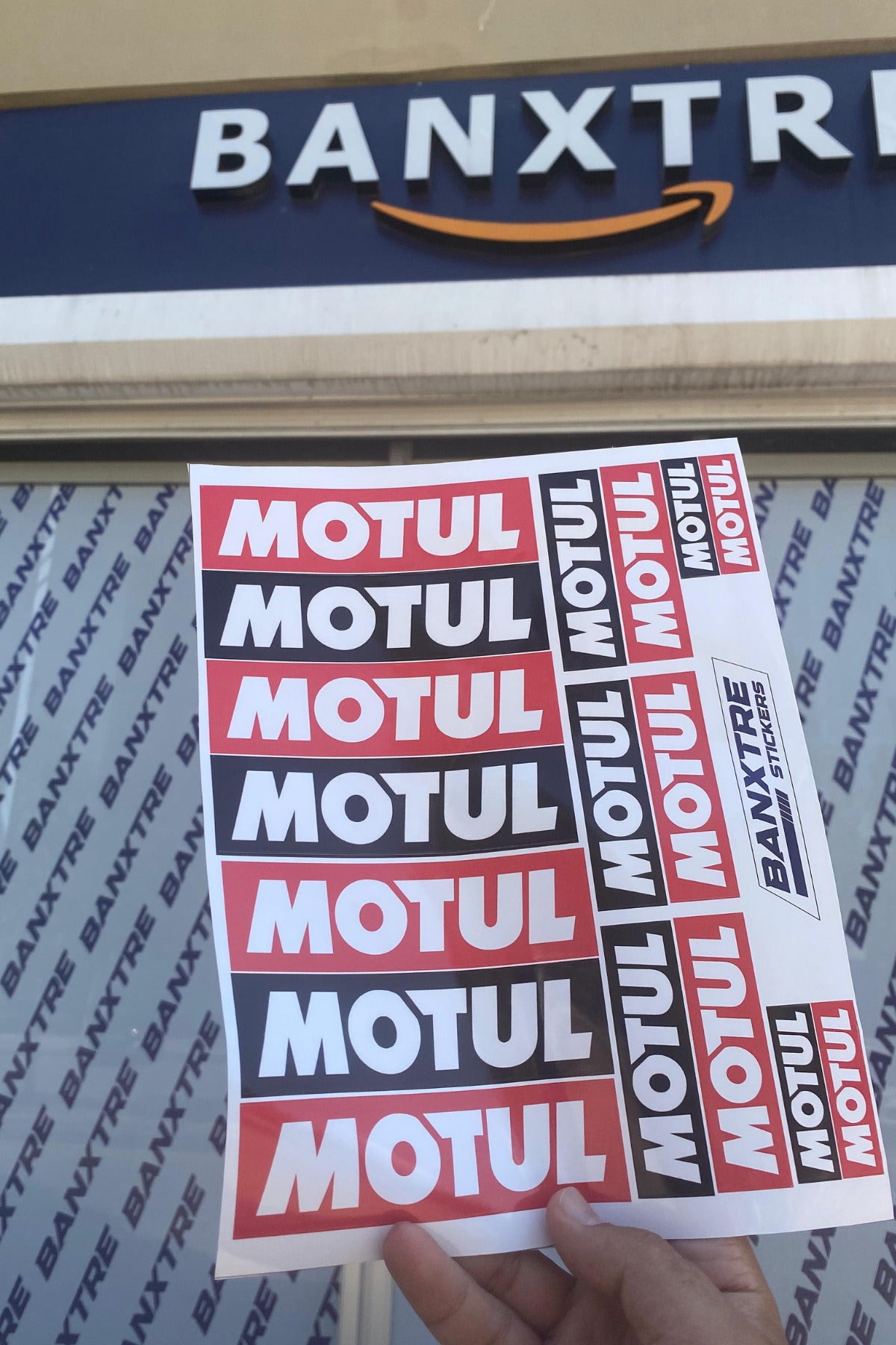 Motor ve Araba için Kırmızı-Siyah Motul Sticker Seti 17 Parça