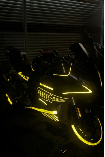 CFMOTO 450SR için Komple Ultra Reflektörlü Gece Işığında Parlayan Sticker Seti