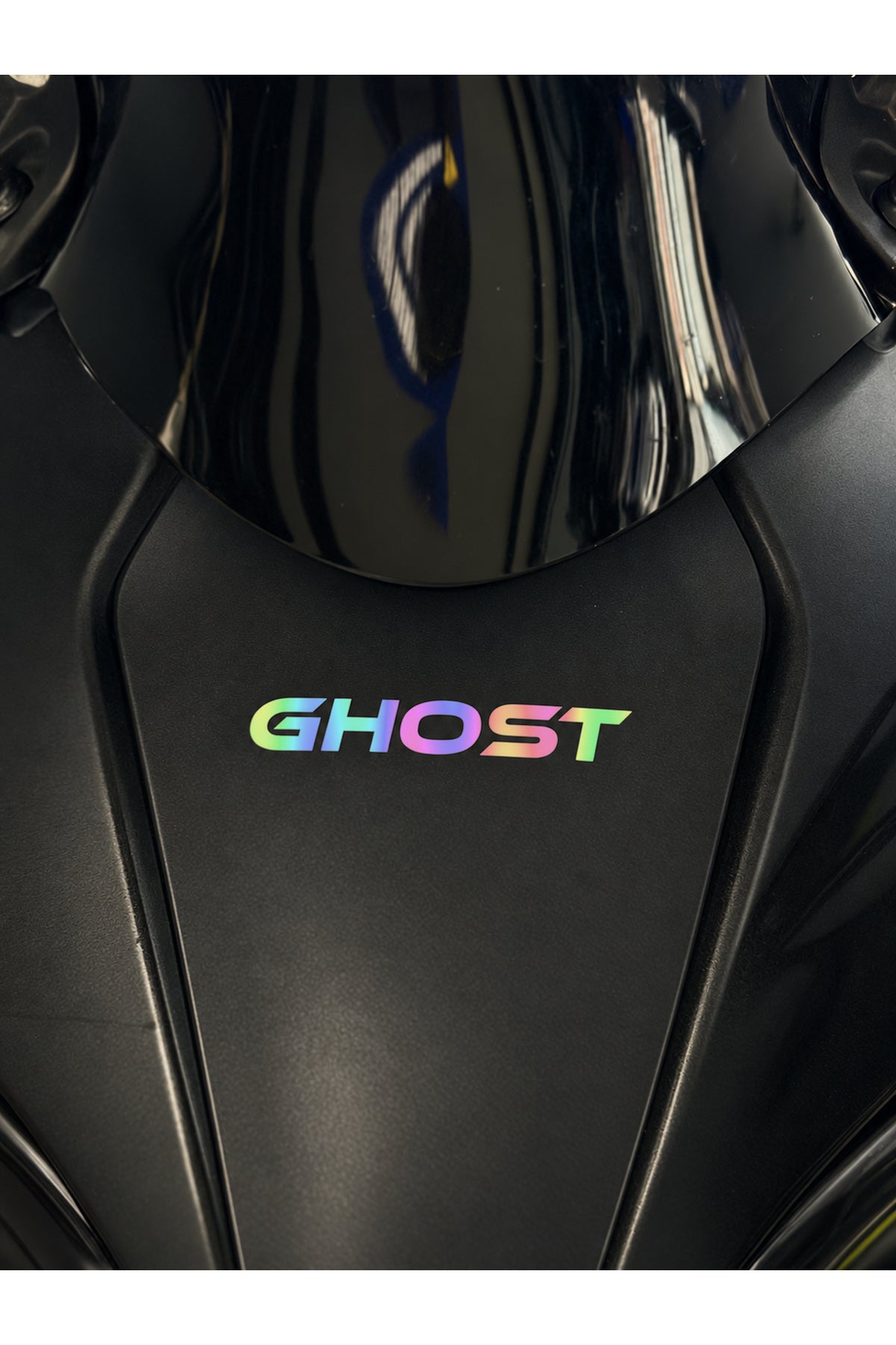 450SR Ön Grenaj için GHOST (Hayalet) Yazı Sticker Etiket (7CM)
