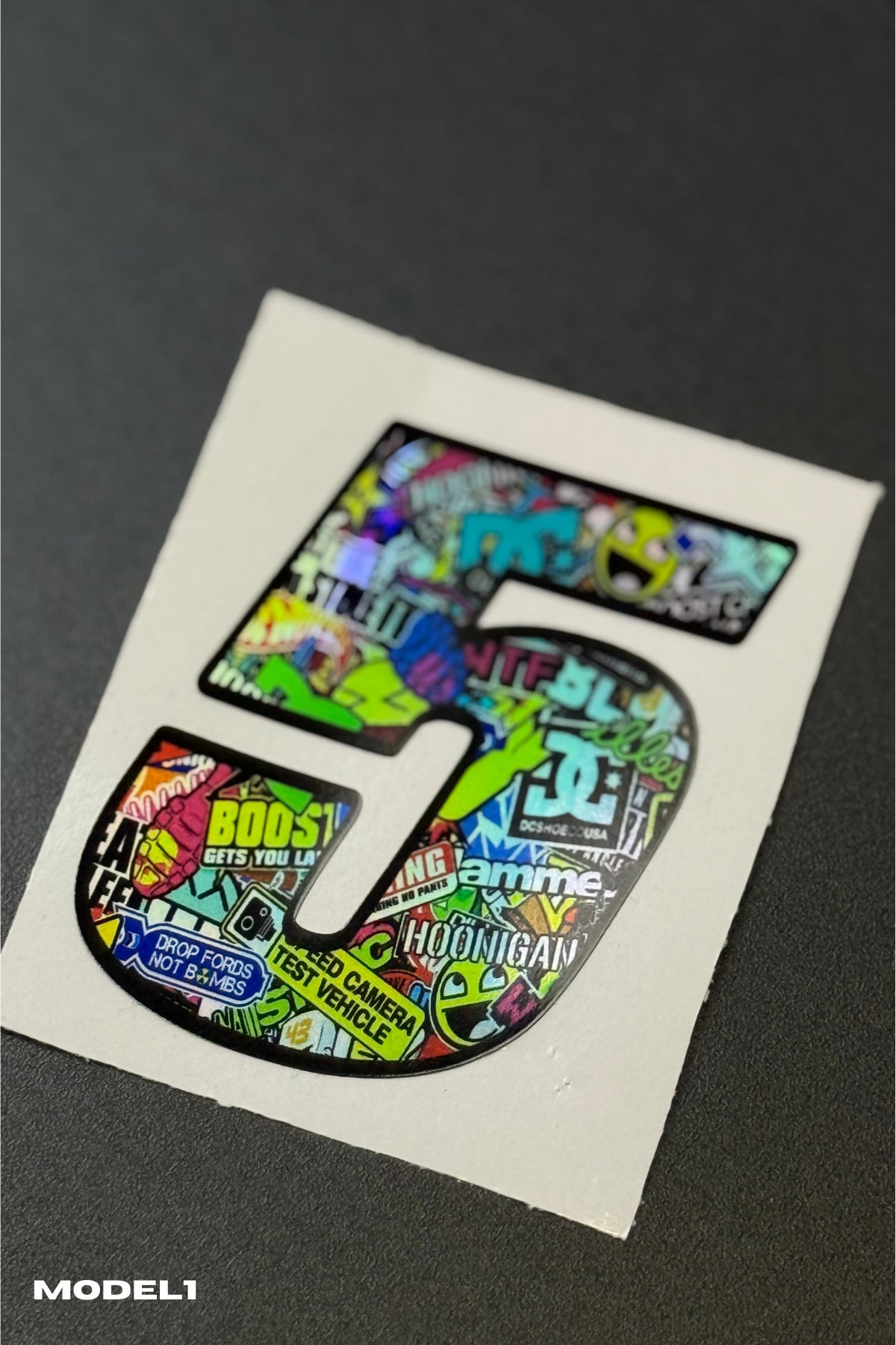 Motor-Araba-Laptop için Hologramlı Renkli Mini Sticker