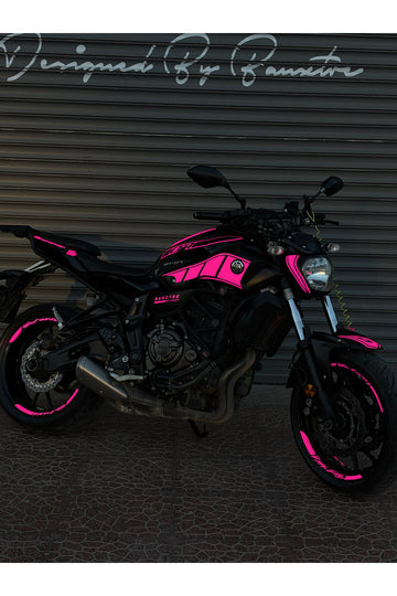 Yamaha MT-07 için Komple Sticker Seti (2014-2017) (Sağ ve Sol )