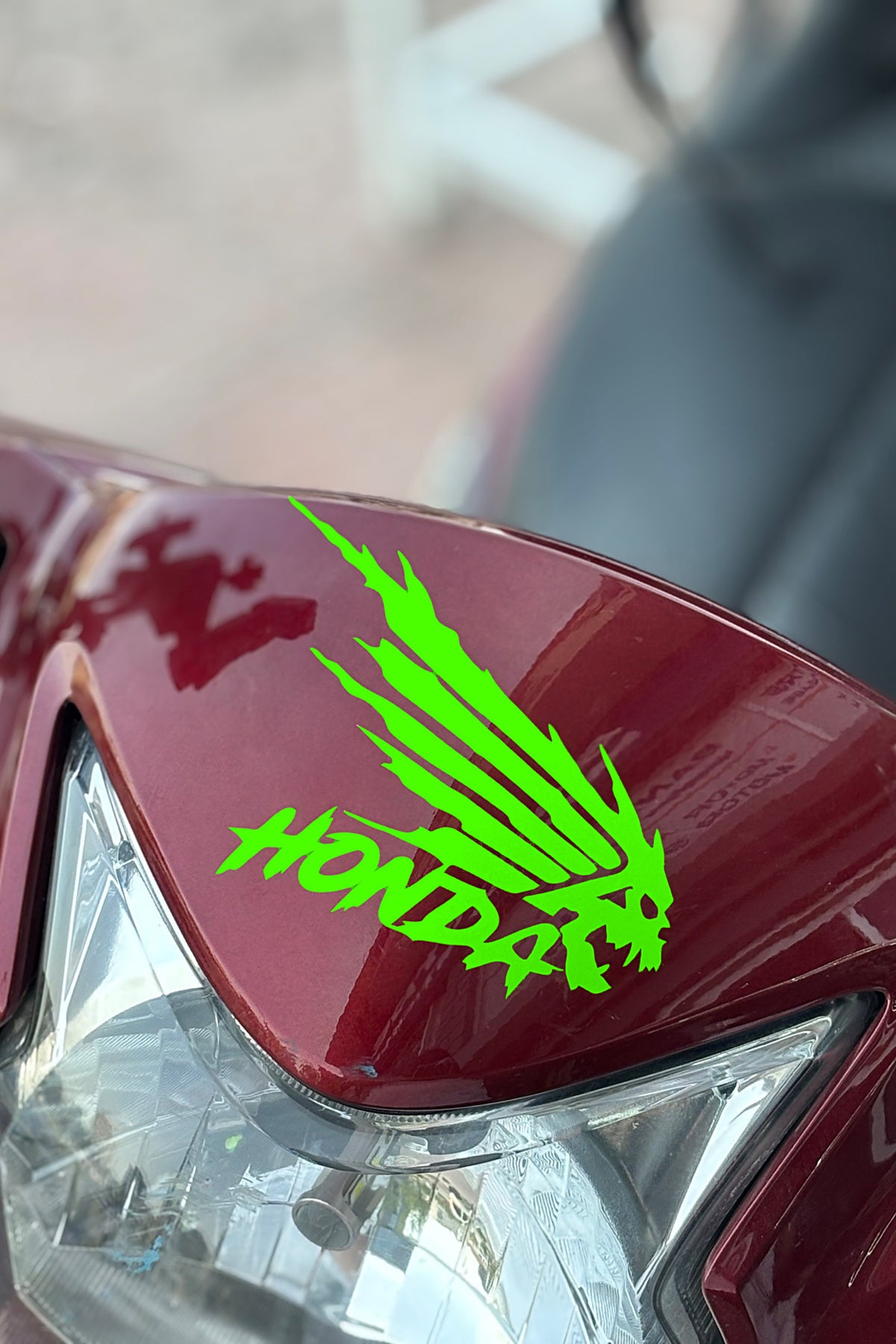 Honda Motosiklet Grubu için Canavarlı Logo Sticker Etiket (12CM) (1 Adet)