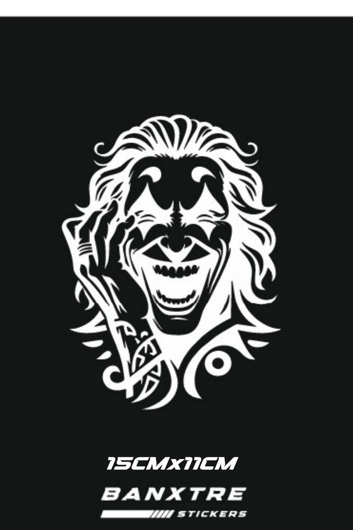 Motor-Araba ve Kask için Dekoratif Joker Sticker Etiket (15CMx11CM)(1 Adet)