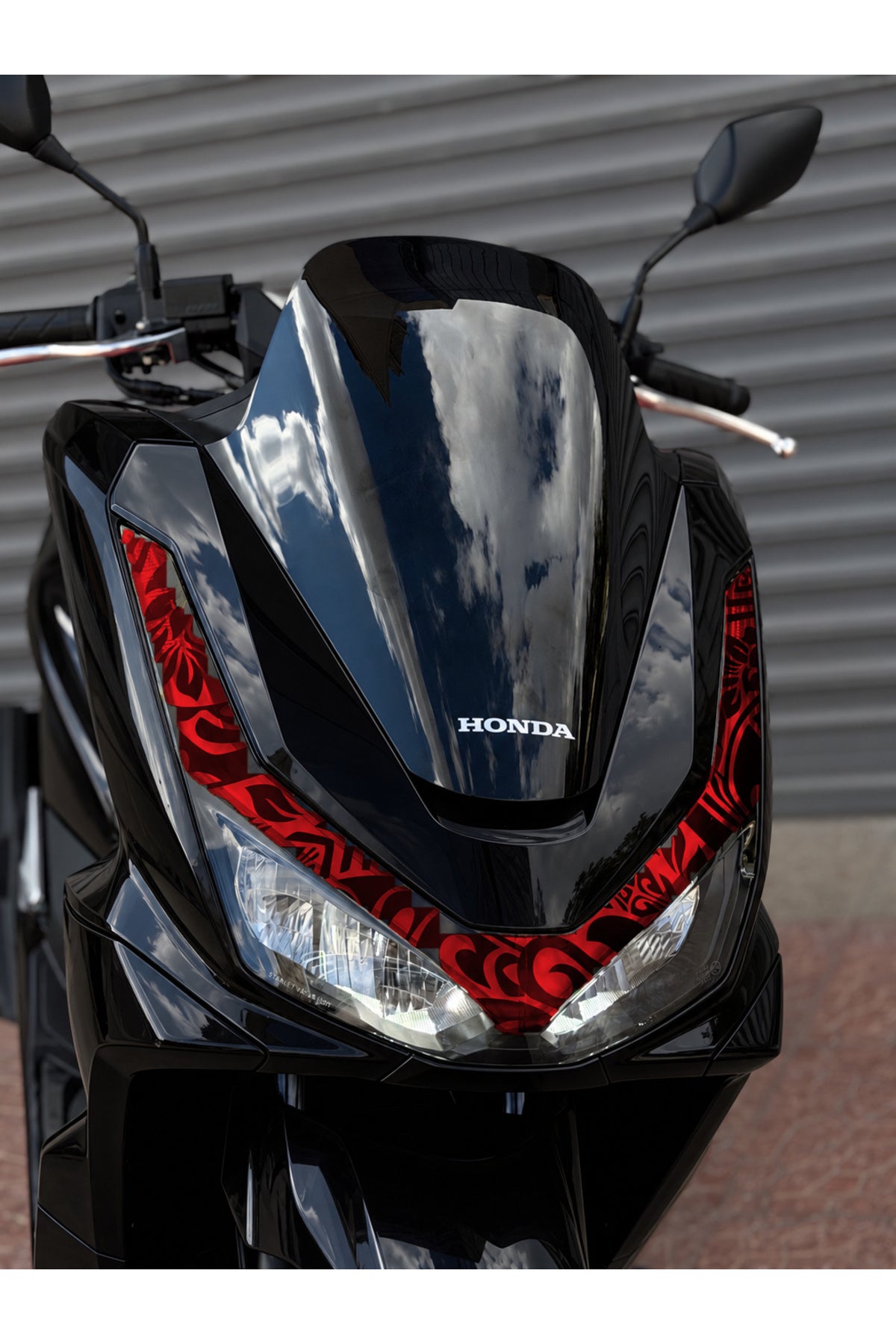 Honda PCX Deluxe için Yaprak Desenli Dövme Far Filmi Far Tasarım Sticker (2025-2026 Uyumlu)