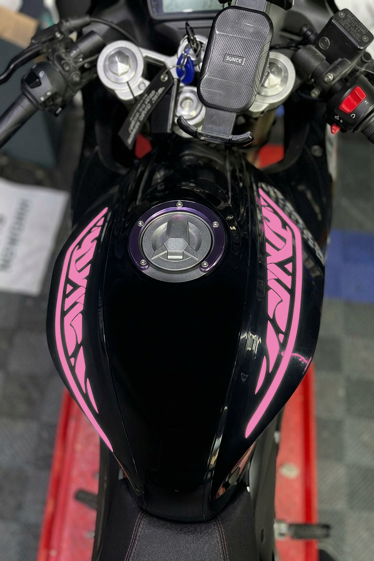 RKS SRK125R Motosiklet için Depo Üstü Tribal Dövme Sticker (Sağ ve Sol )
