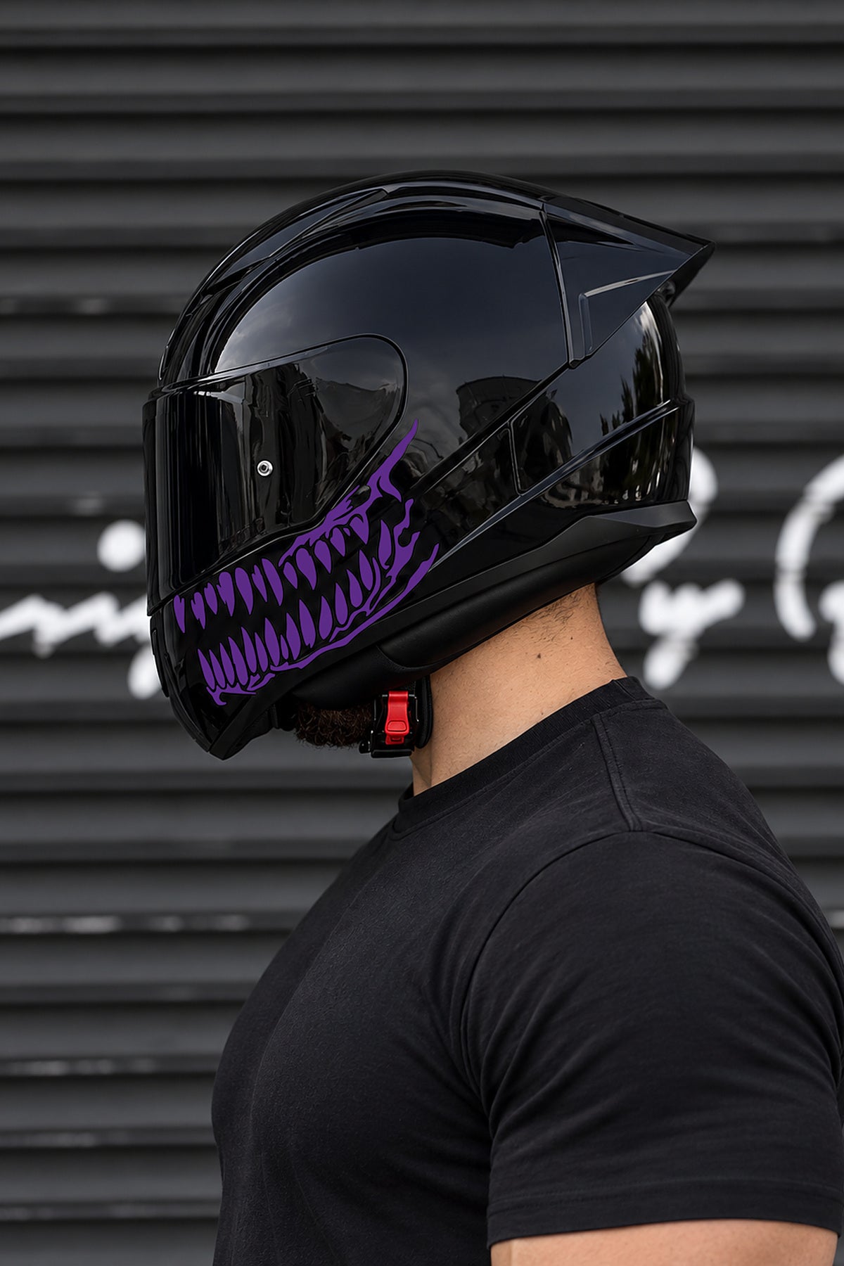 Motosiklet Kaskı için Ruroc Kask Dişleri Sticker Etiket(Sağ ve Sol)
