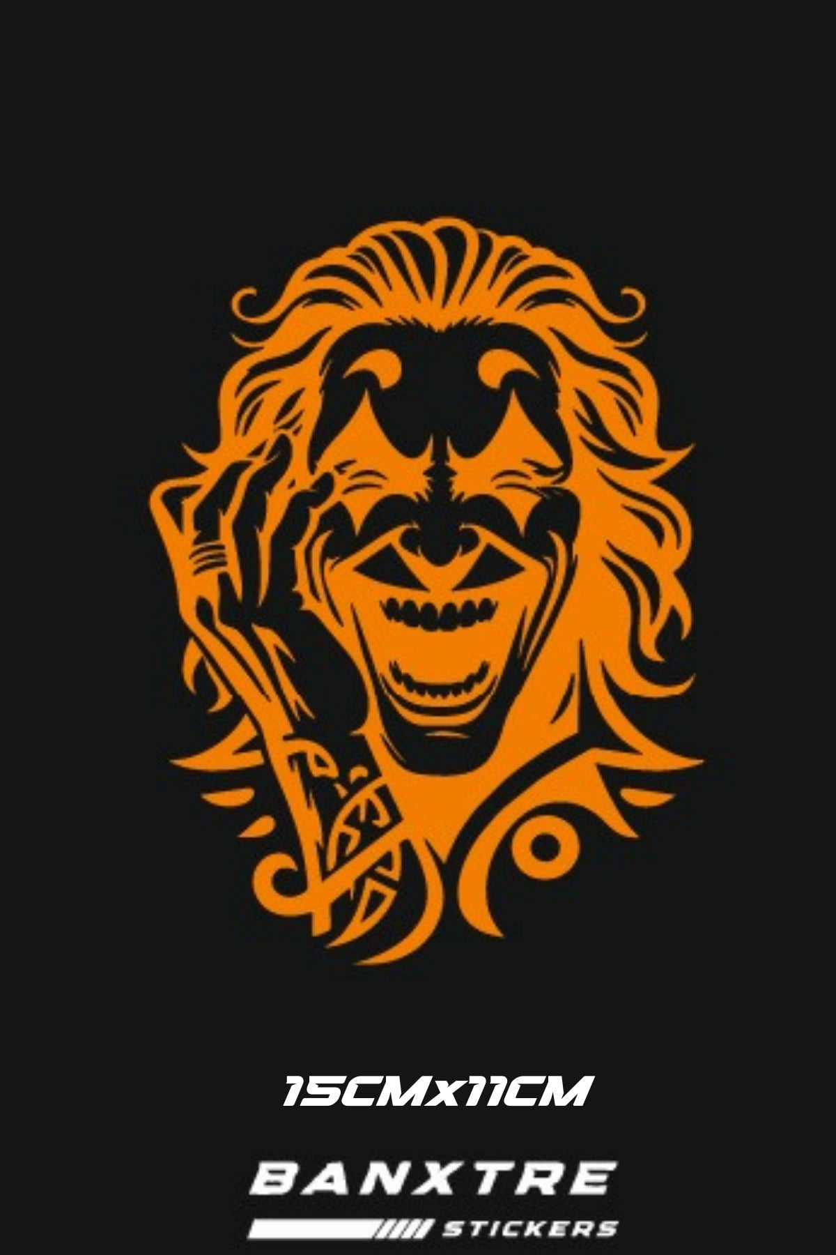 Motor-Araba ve Kask için Dekoratif Joker Sticker Etiket (15CMx11CM)(1 Adet)