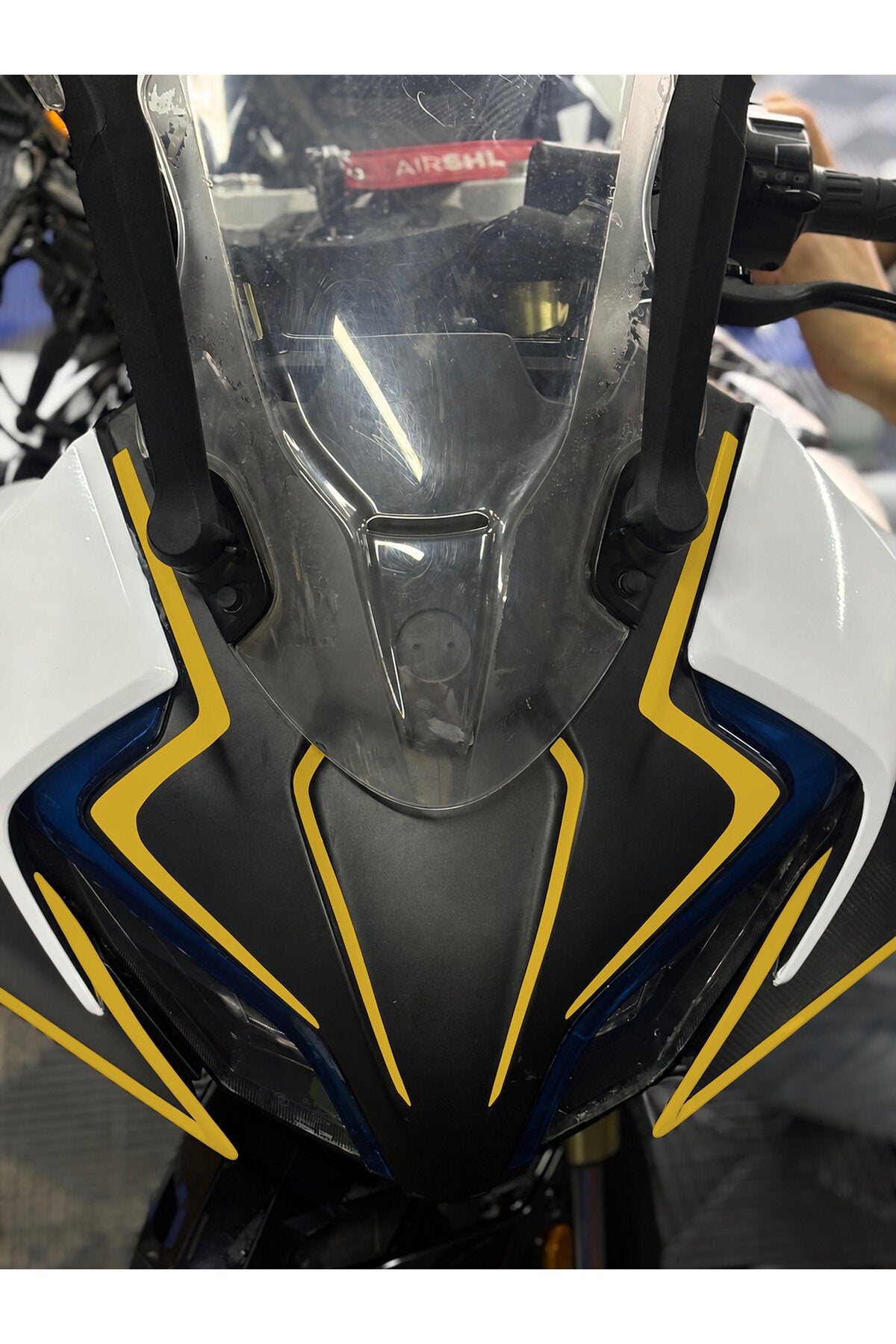 CFMOTO 450SR için 8 Parça Far Kaşı ve Kanat Sticker Seti
