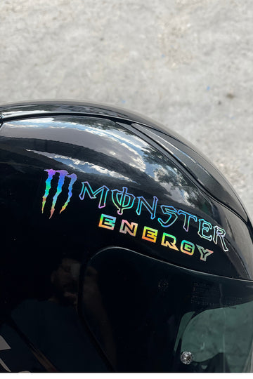Kask-Motor-Araba için Hologramlı Renk Değiştiren Pençe  Energy Sticker Etiket 13CMX4CM (1 Adet)