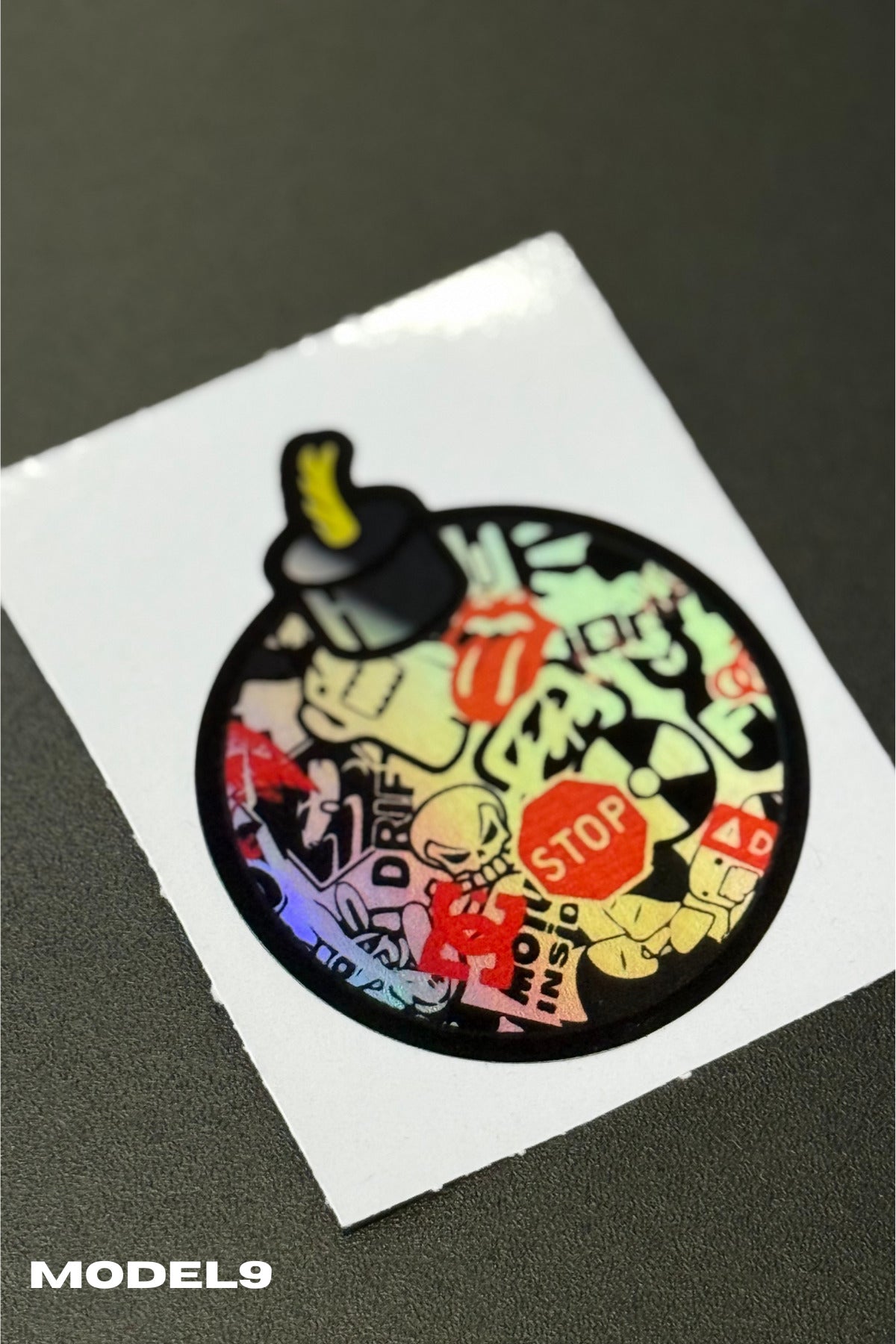 Motor-Araba-Laptop için Hologramlı Renkli Mini Sticker