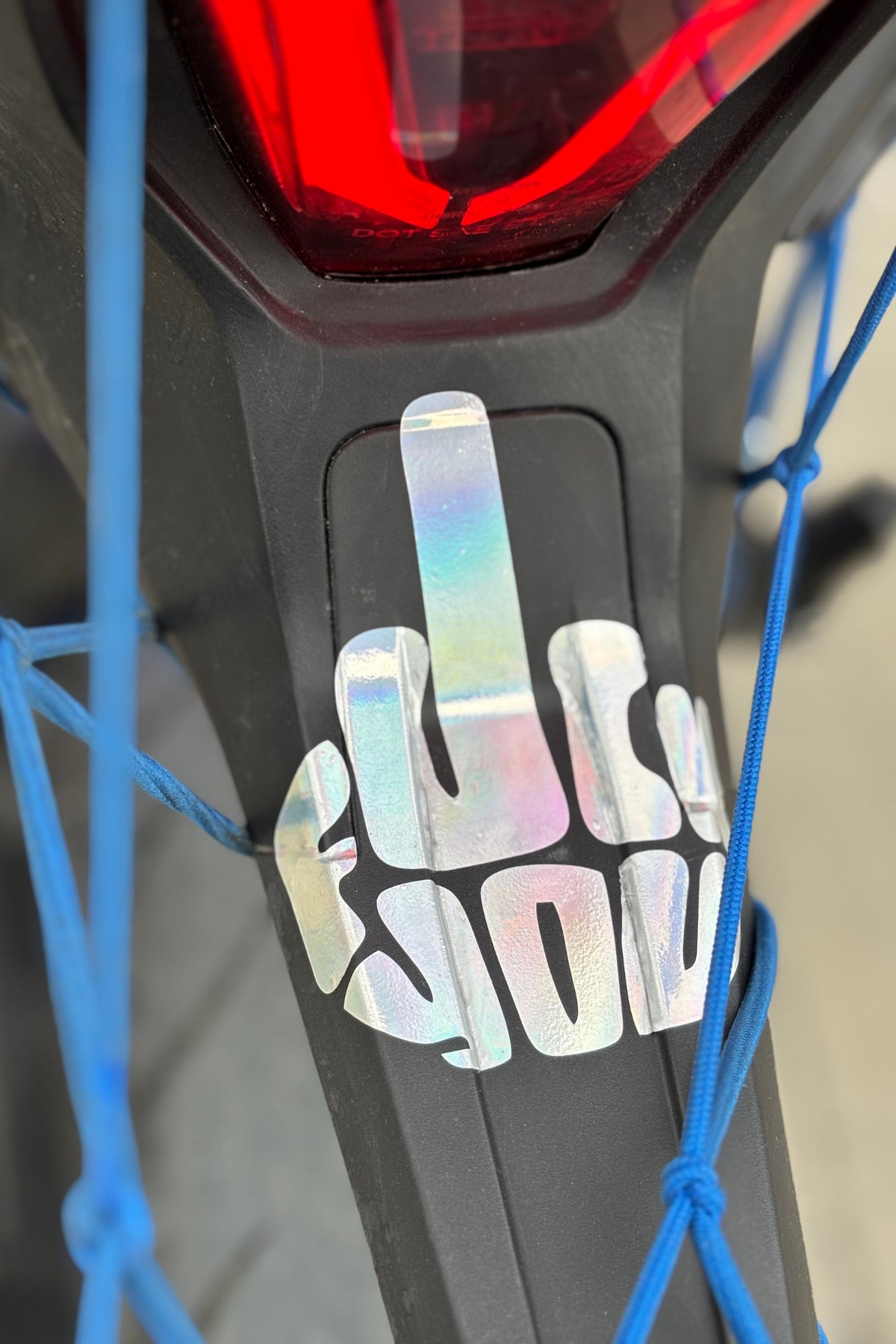 Motor-Araba-Kask için Hologramlı Renk Değiştiren Fck You Sticker Etiket (11CMx9CM)