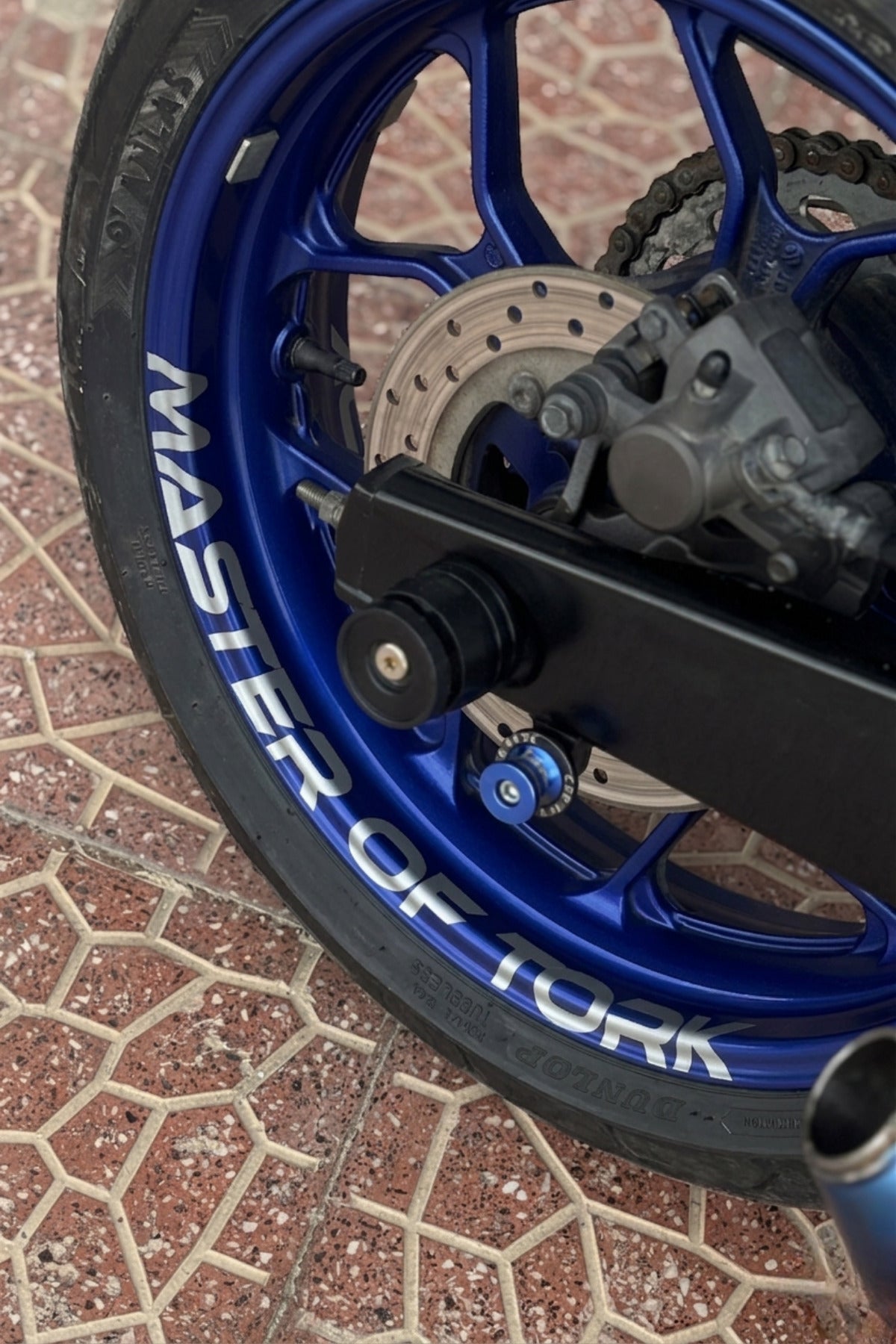 Yamaha Motor Grubu için Jant içi Master Of Tork Yazı Sticker (1 Adet)