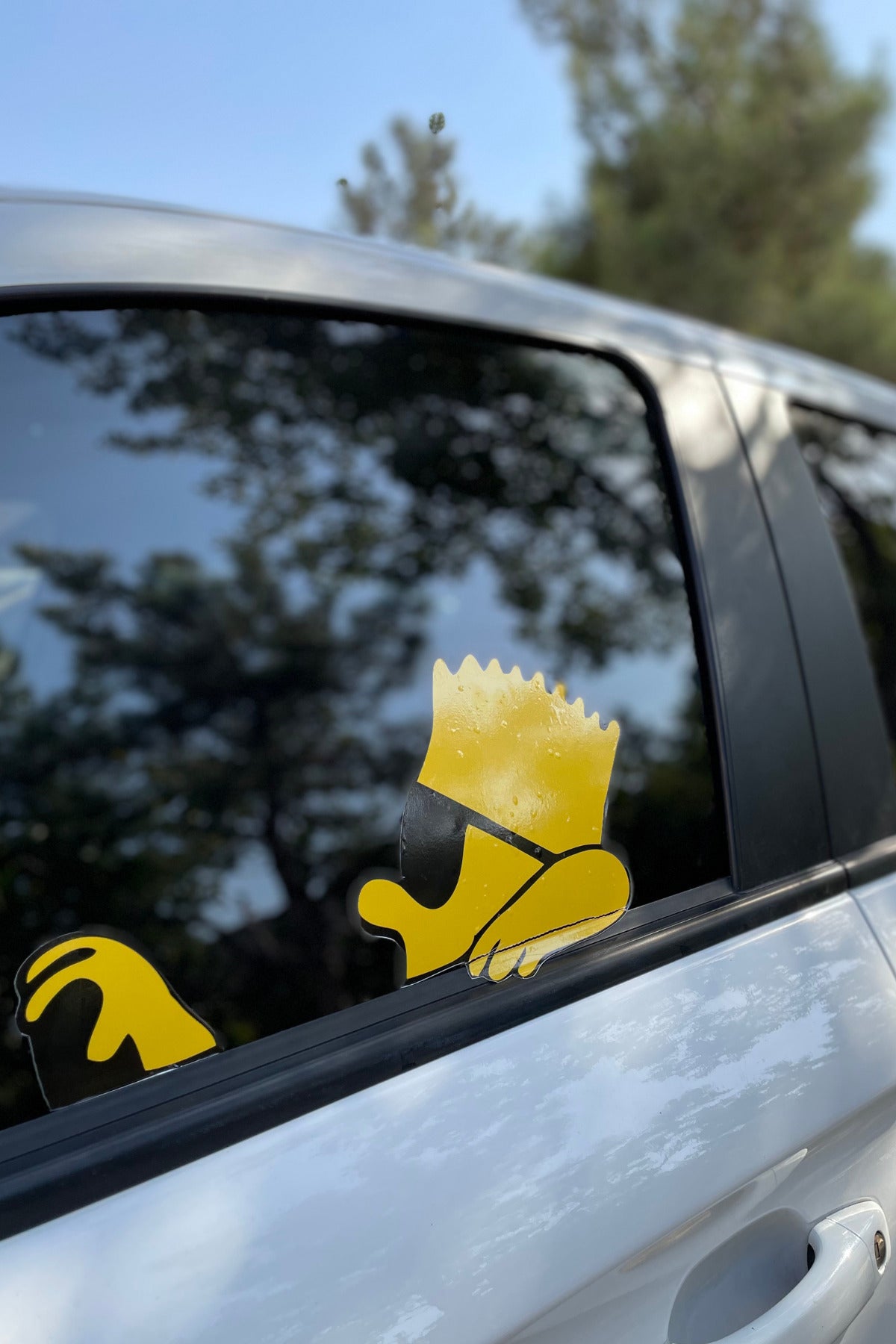 Araba Camı için Simpsonlar Sticker Araba Süren Simpson Sol Ön Cam için Sticker (1 Adet)