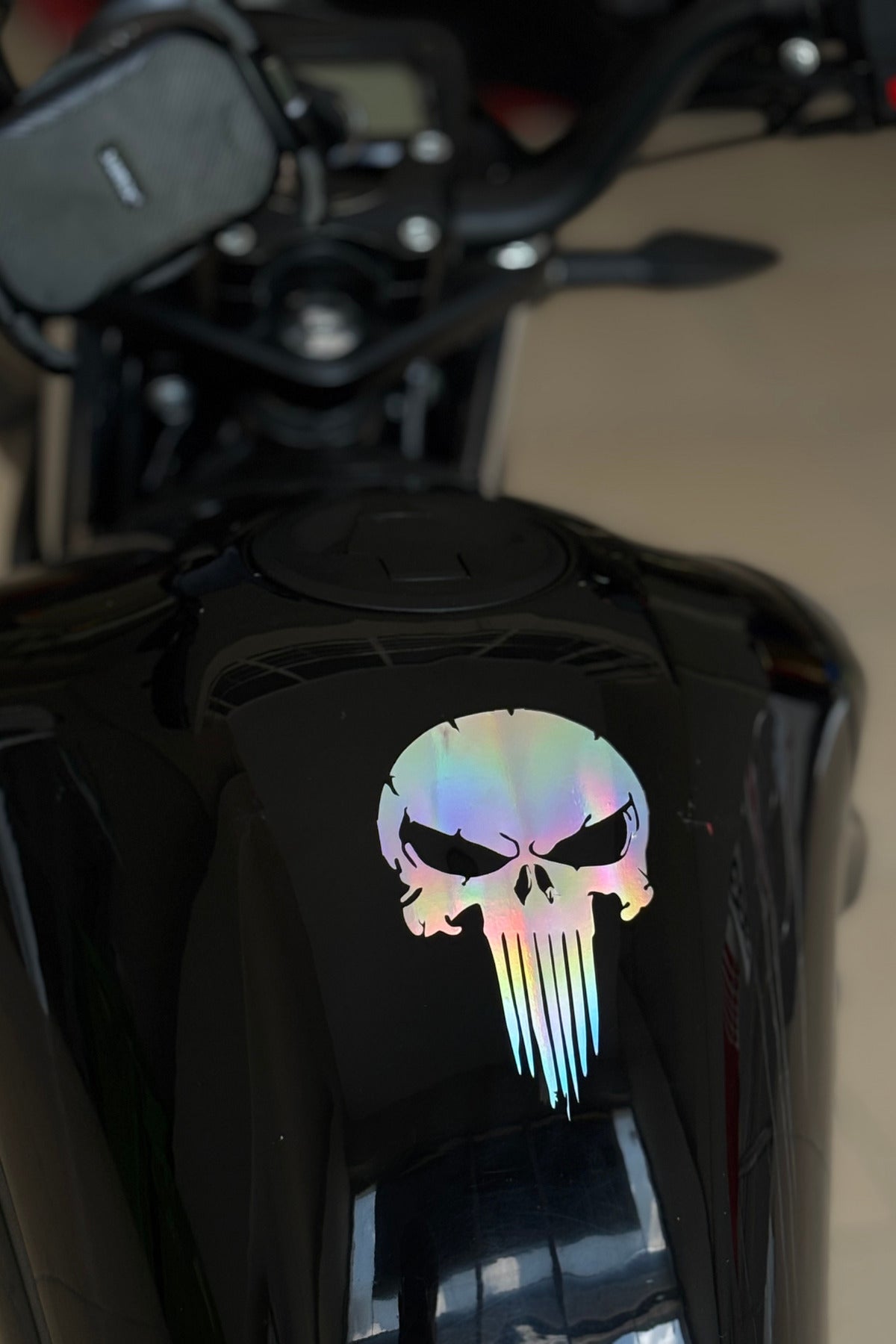 Motor ve Kask için Punisher Sticker Etiket
