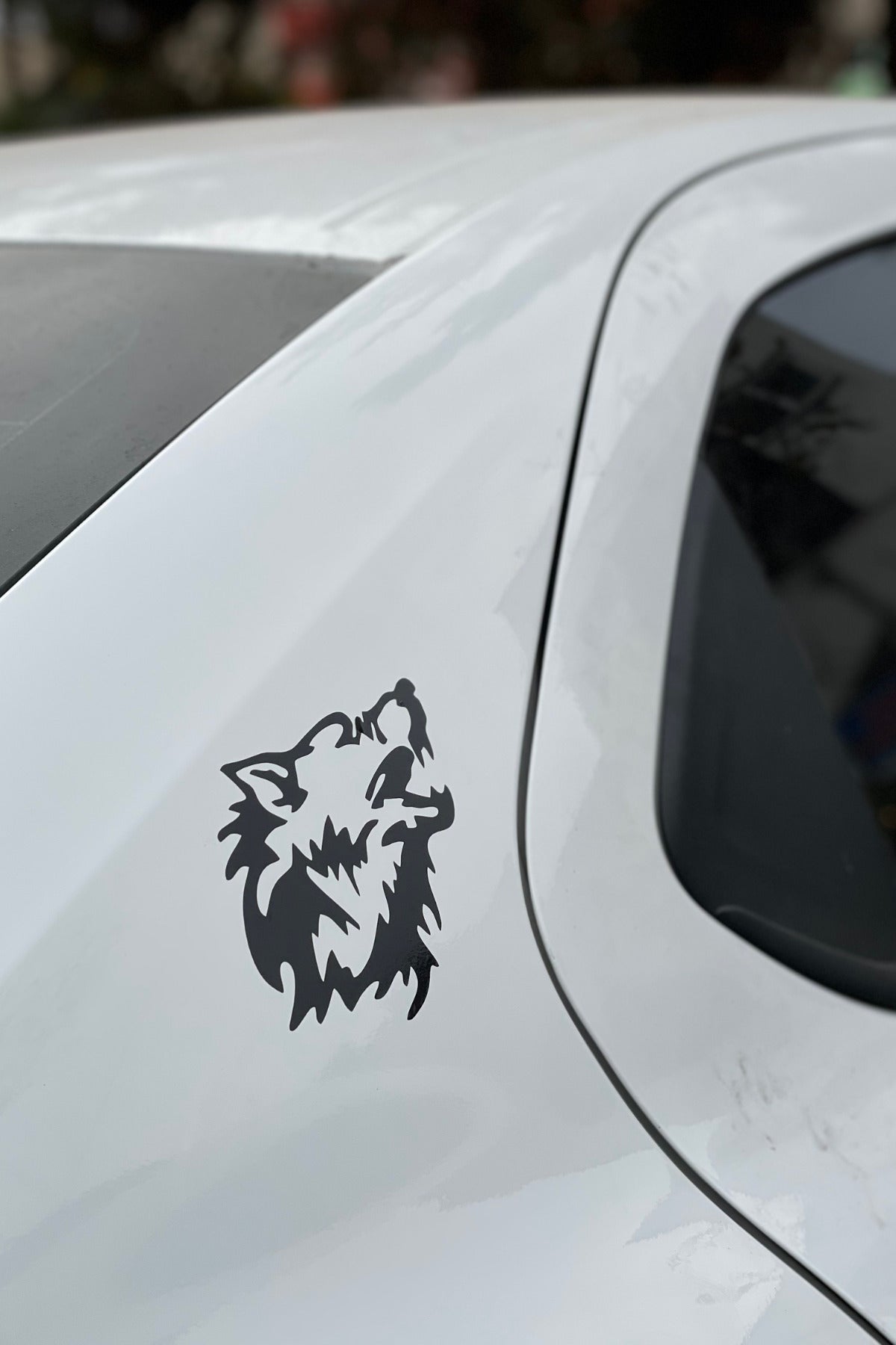 Araba ve Motor için Siyah Renk Bozkurt Sticker Etiket (1 Adet)