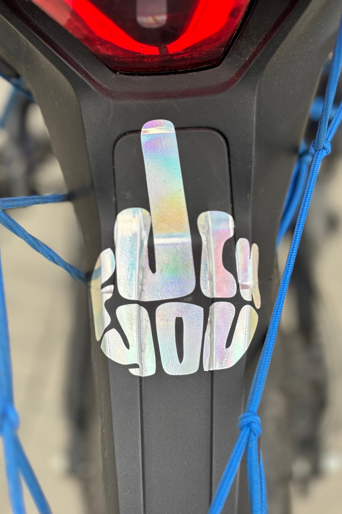 Motor-Araba-Kask için Hologramlı Renk Değiştiren Fck You Sticker Etiket (11CMx9CM)