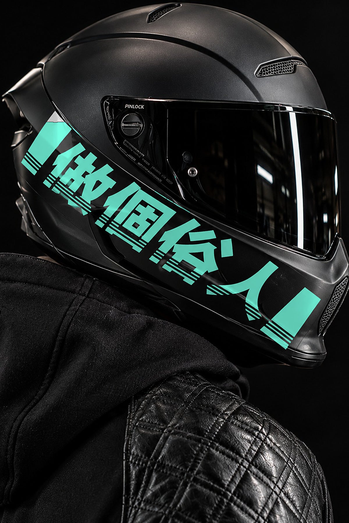 Motosiklet ve Kask için Çince Kanji Harfler Sticker Etiket (1 Adet)
