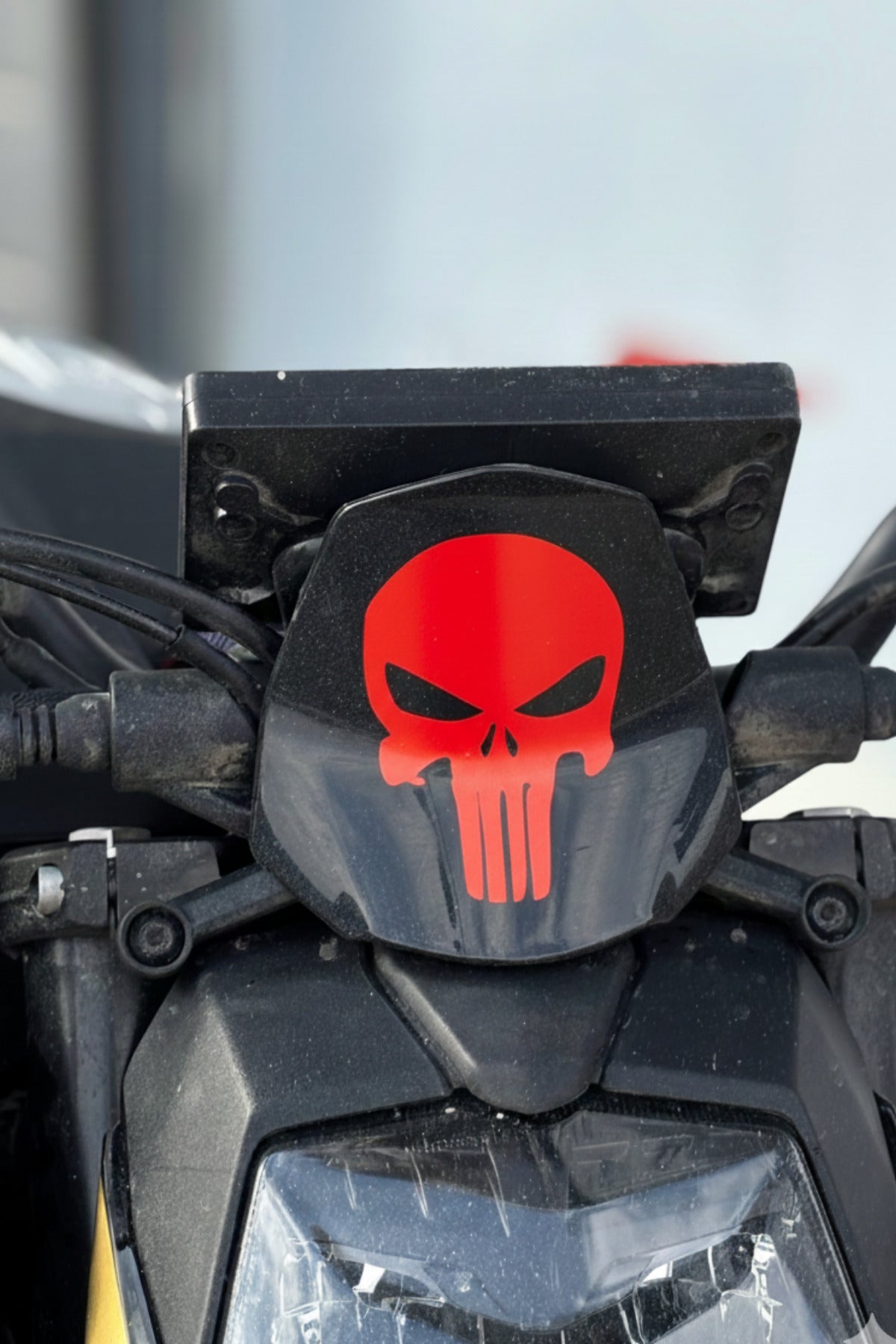 Motosiklet ve Kask için Kurukafa Sticker Etiket (12CMx8cM)