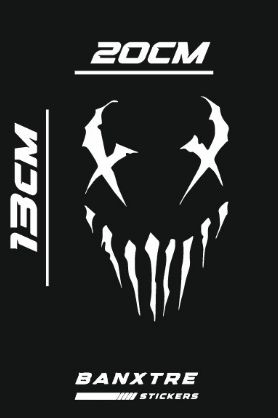 Motor-Araba-Kask için Venom Sticker Parçalı Versiyon (13CMx20CM)(1 Adet)